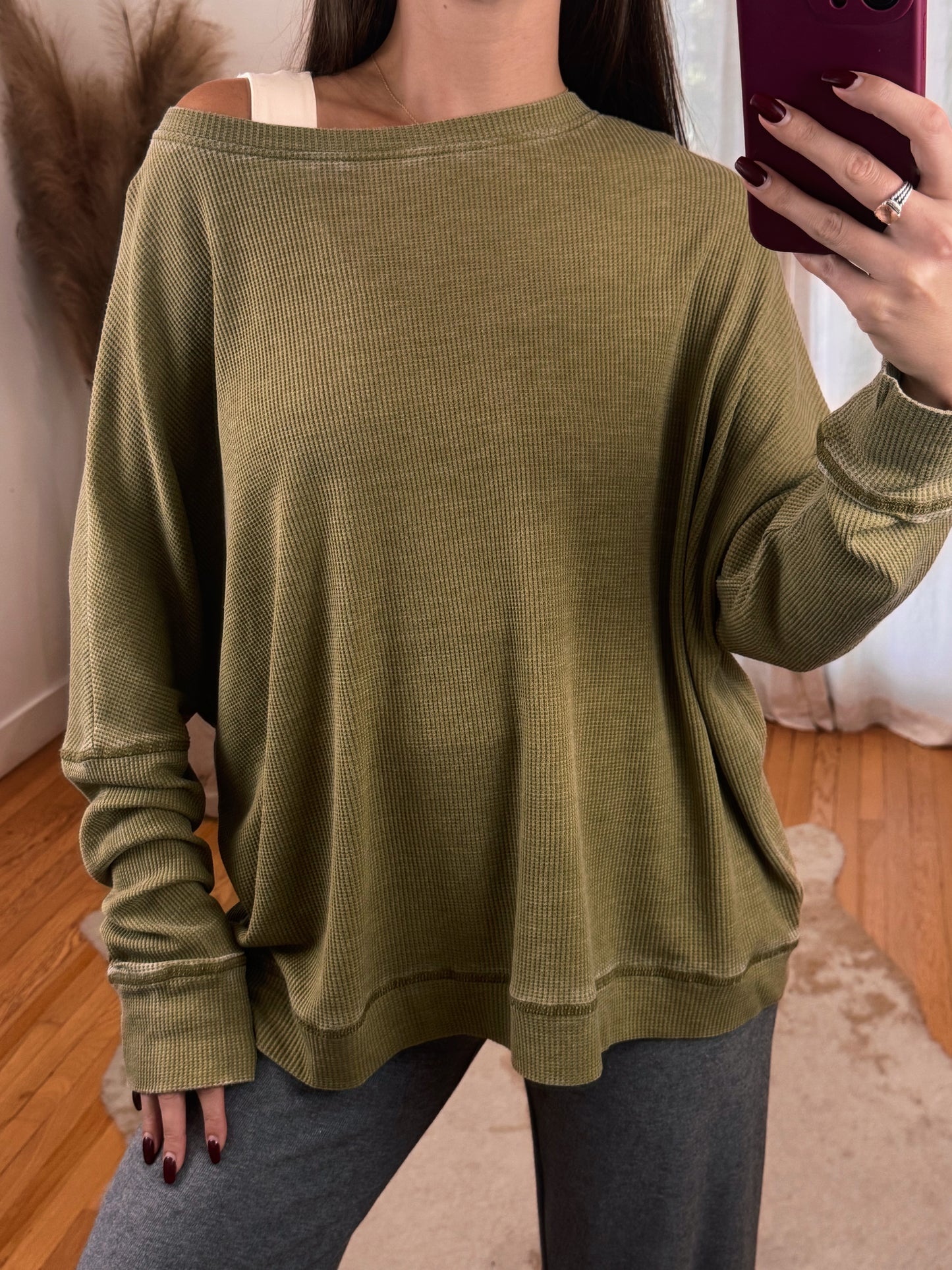 Belgian Waffle Long Sleeve