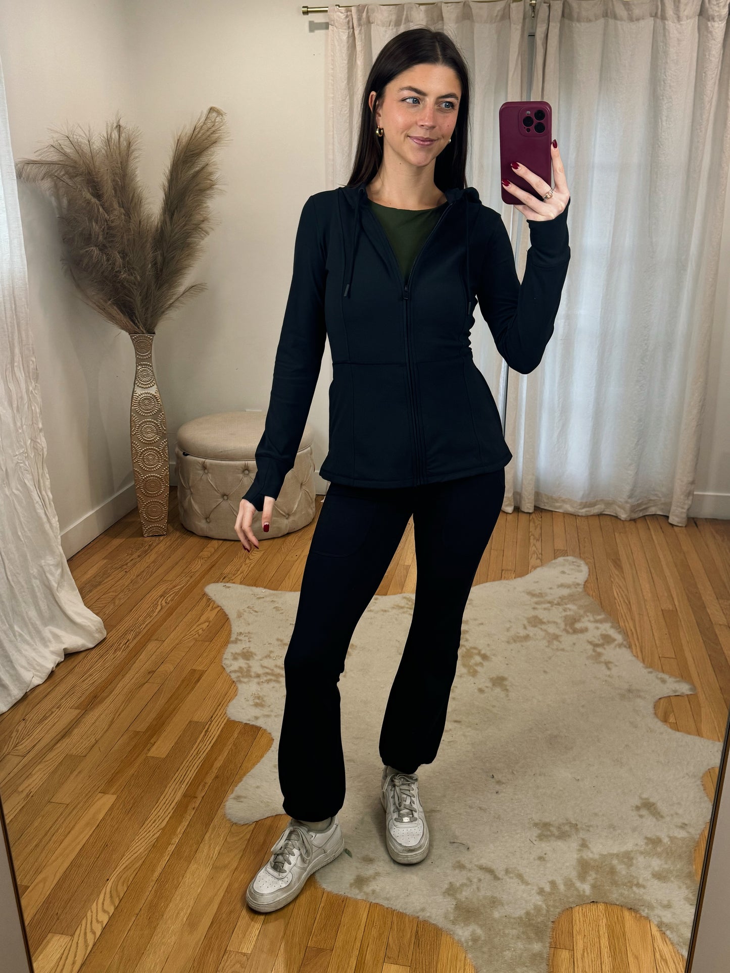 Peplum Zip Up