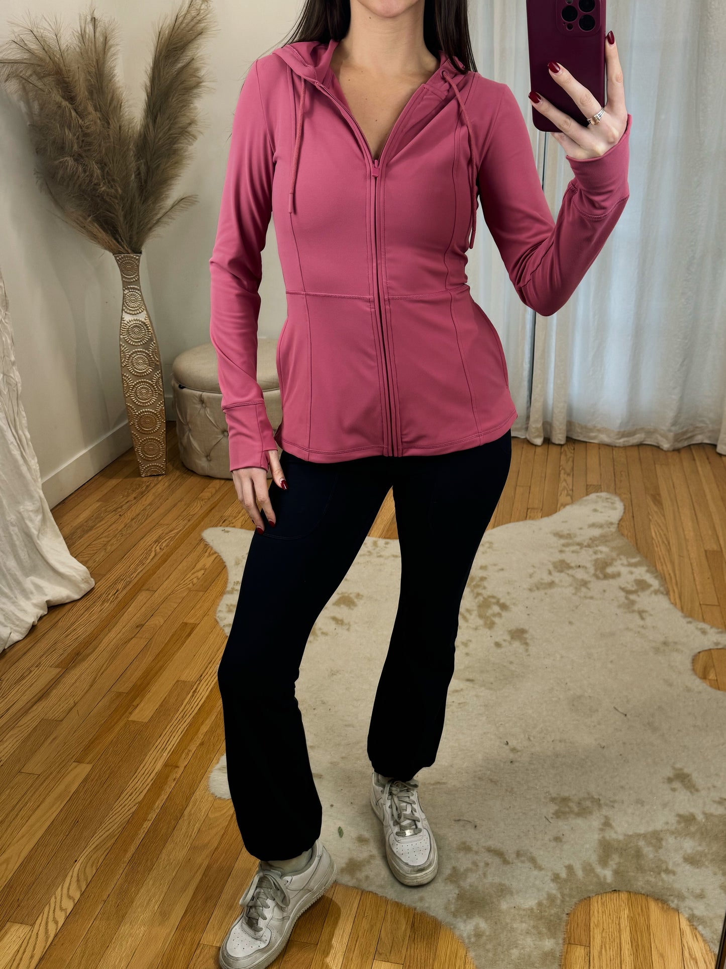 Peplum Zip Up