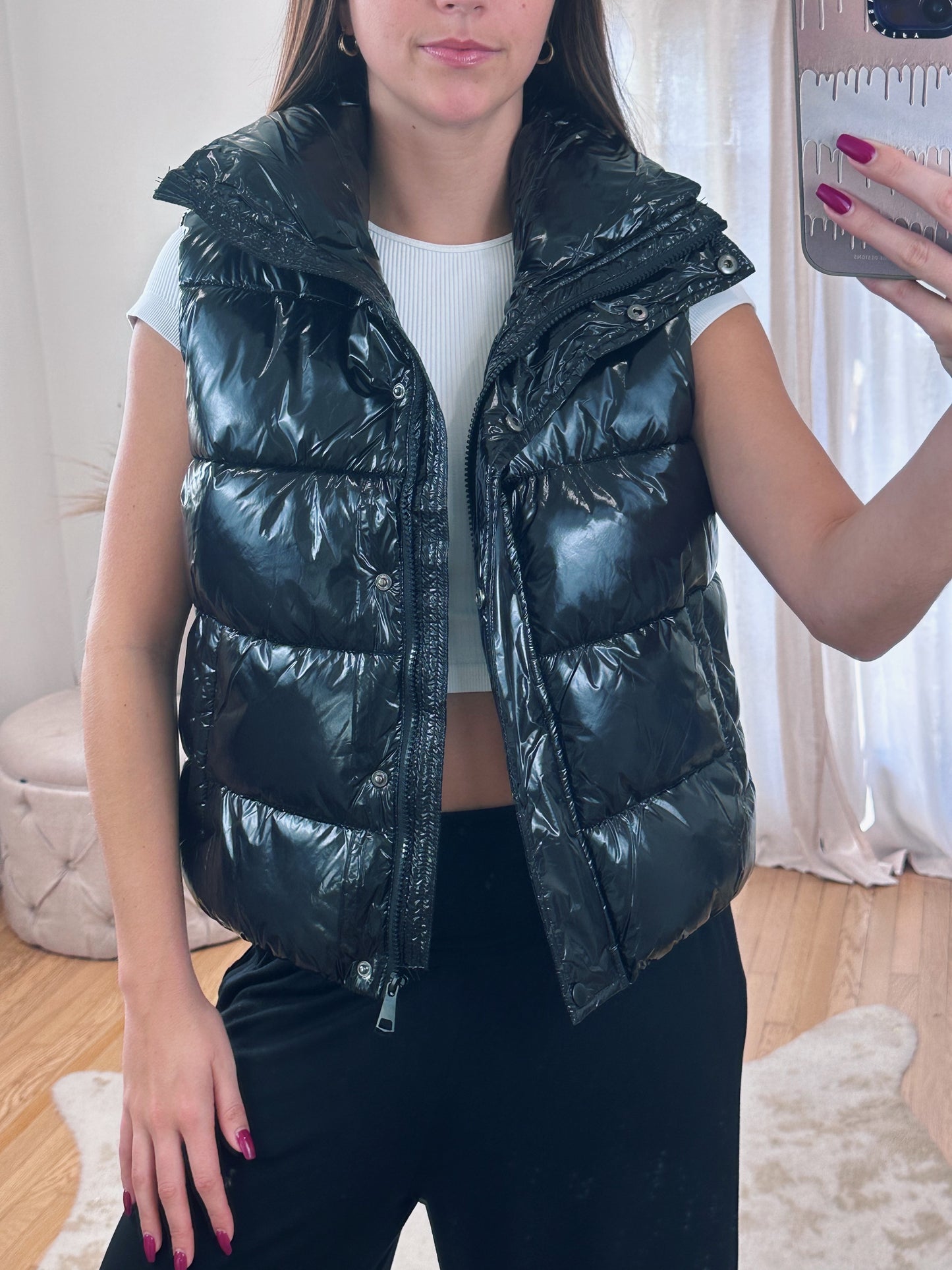 Glossy Puffer Vest