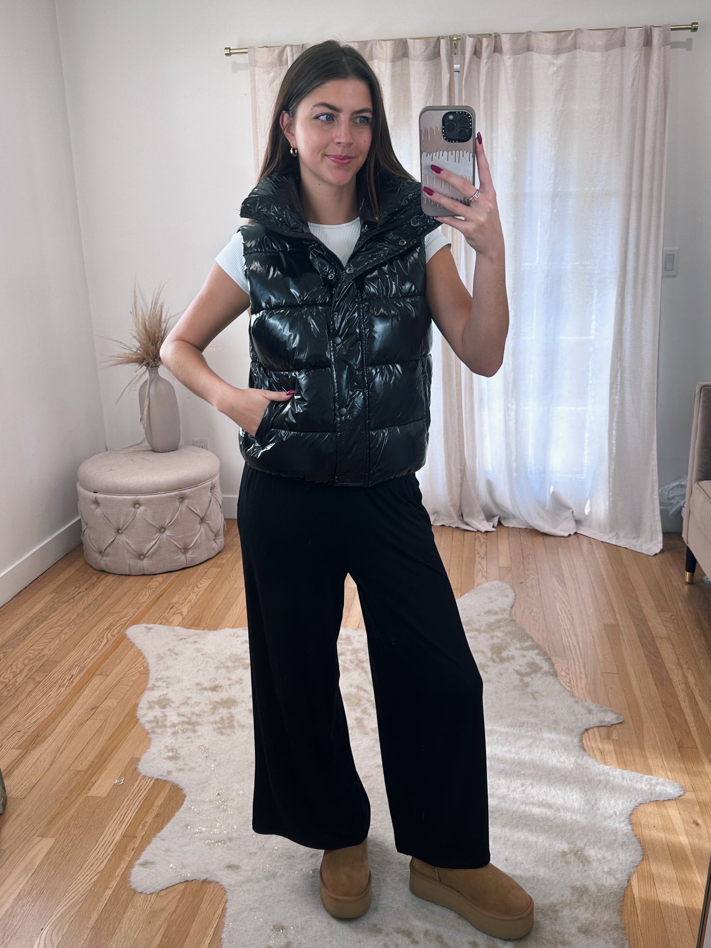 Glossy Puffer Vest