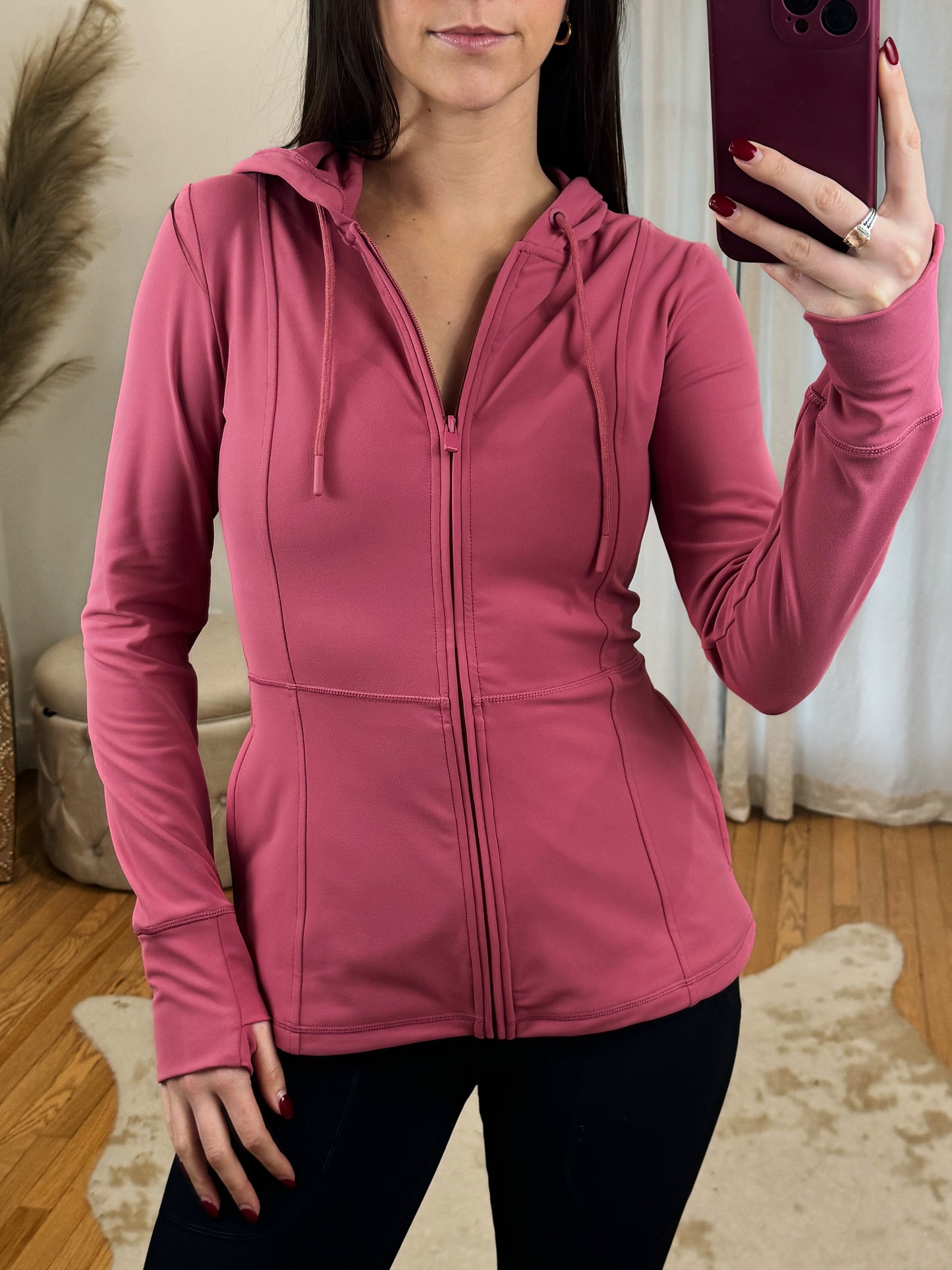 Peplum Zip Up
