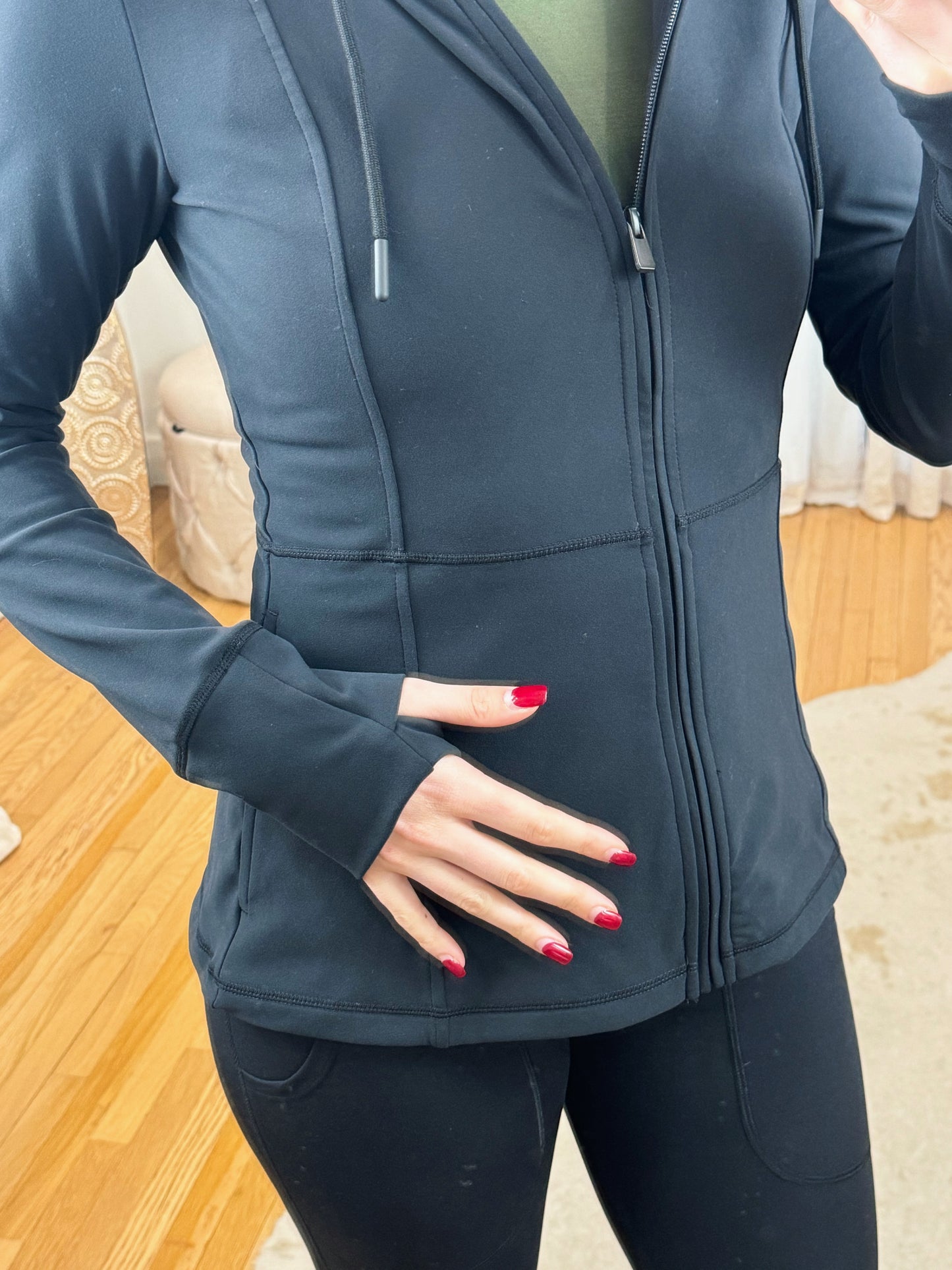 Peplum Zip Up