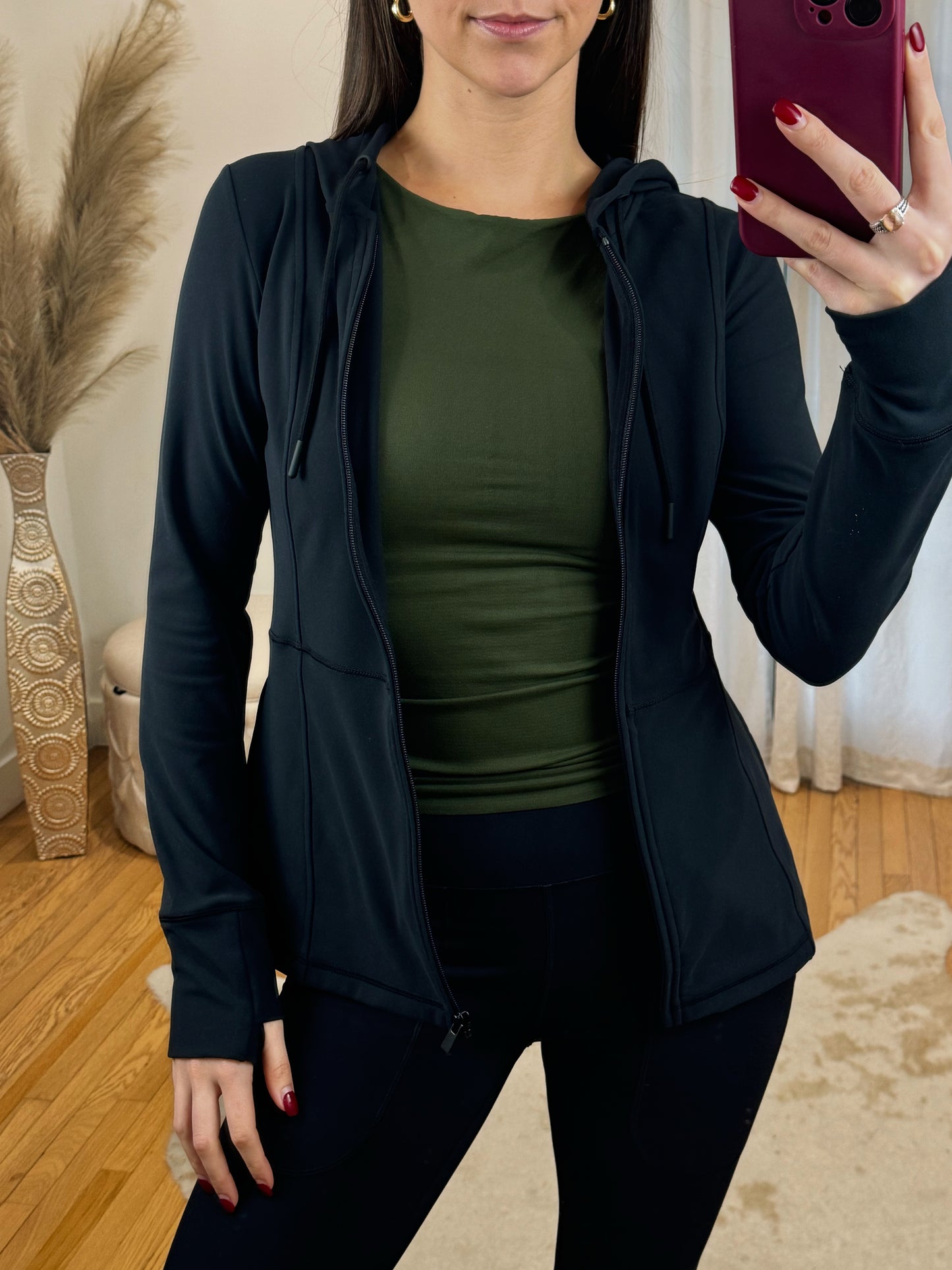 Peplum Zip Up