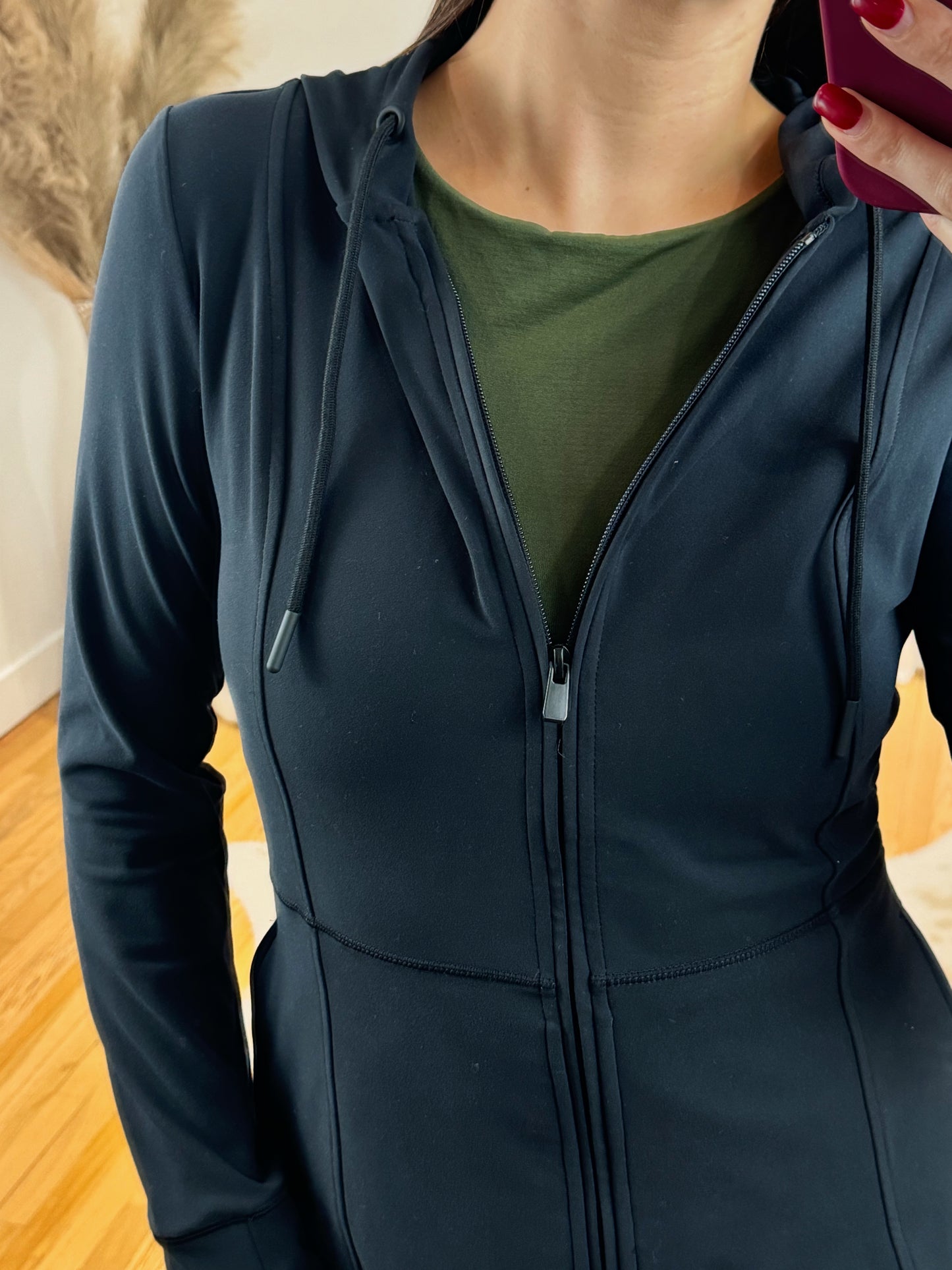 Peplum Zip Up