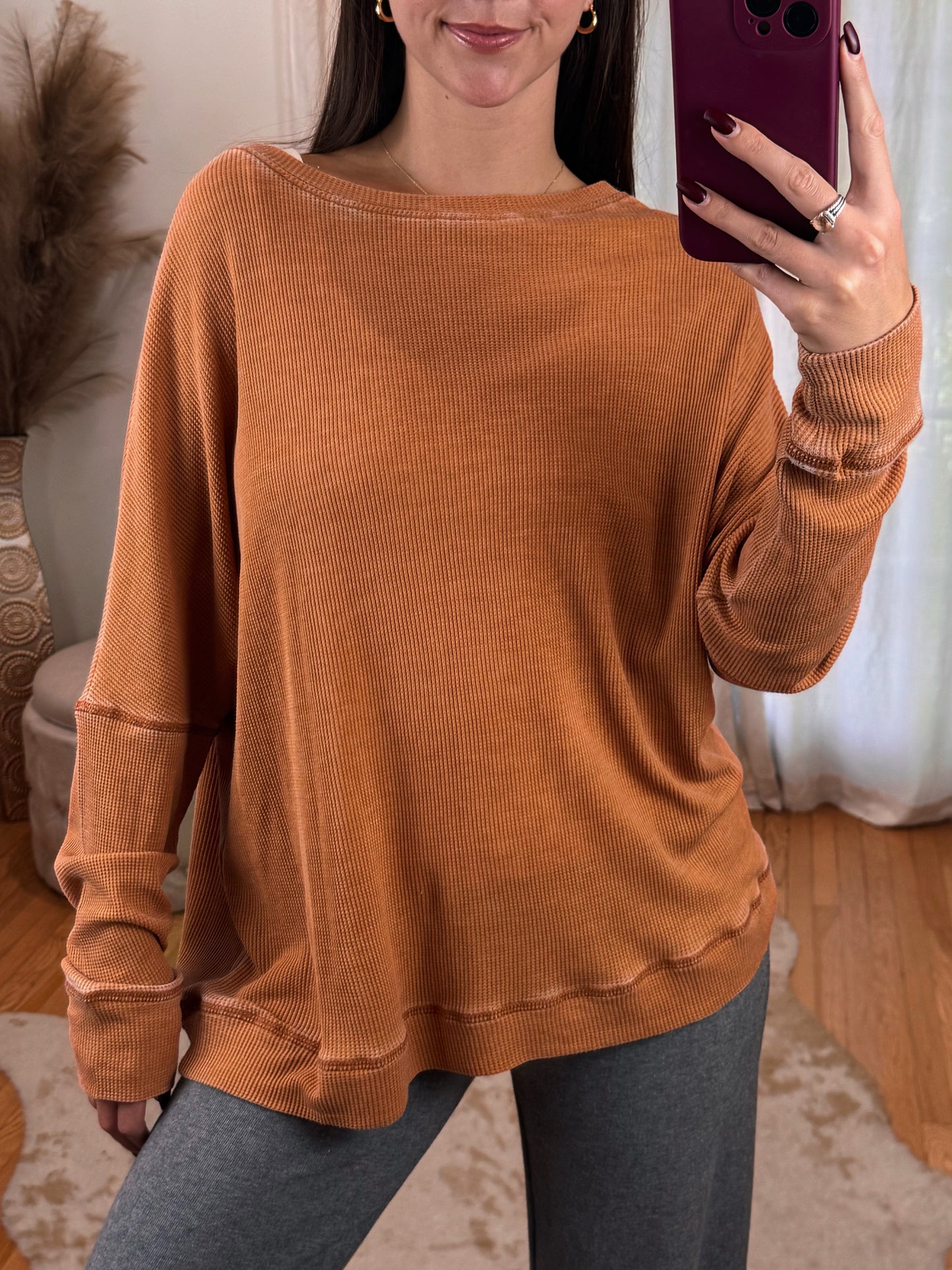 Belgian Waffle Long Sleeve
