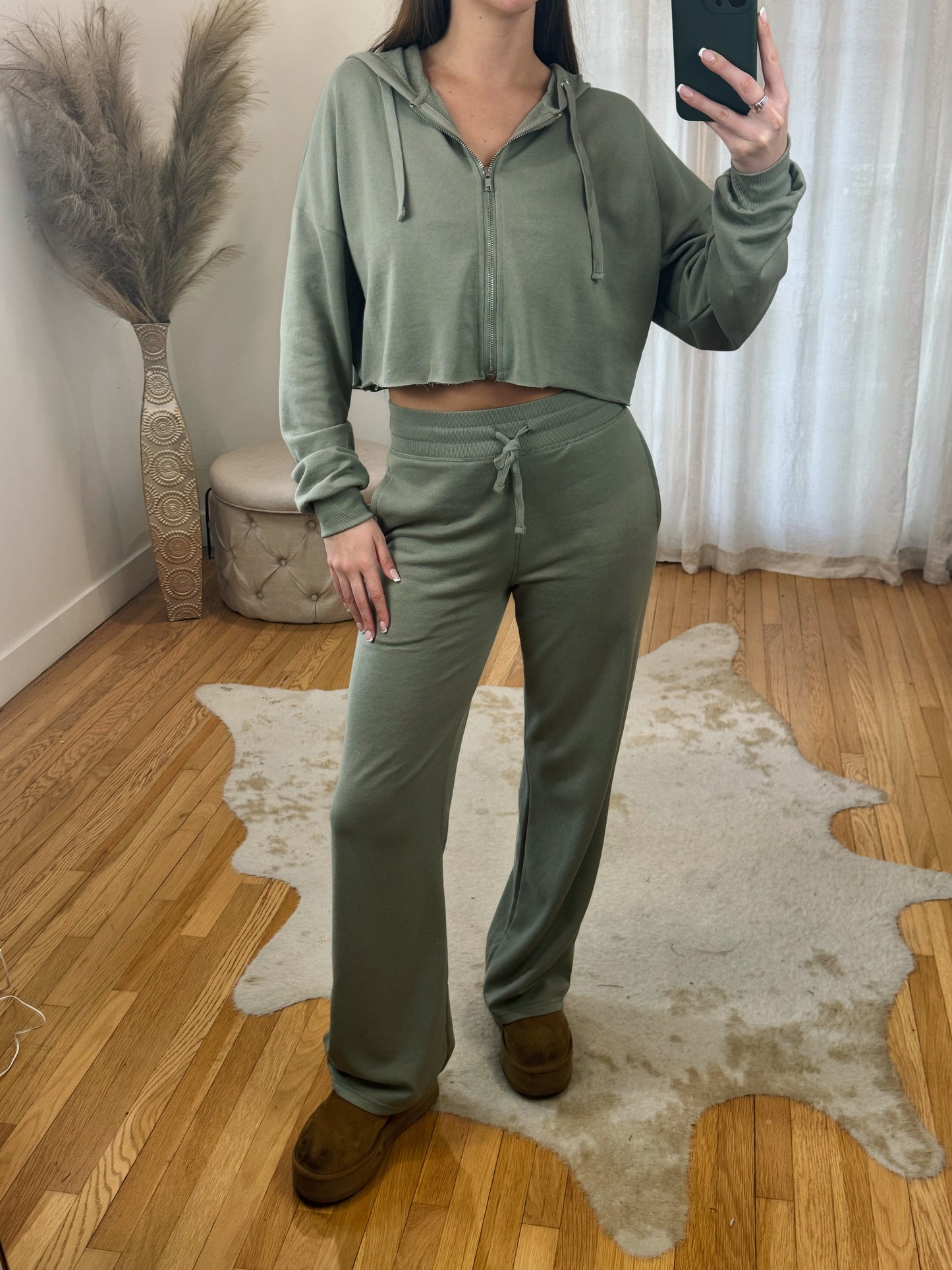 Raw Hem Zip Up