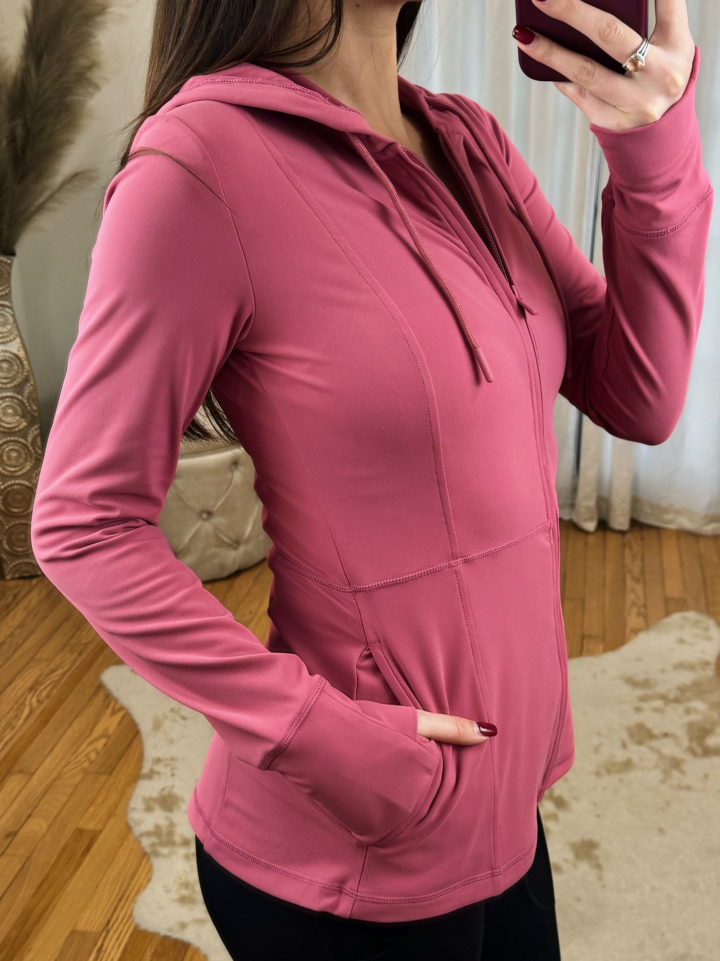 Peplum Zip Up