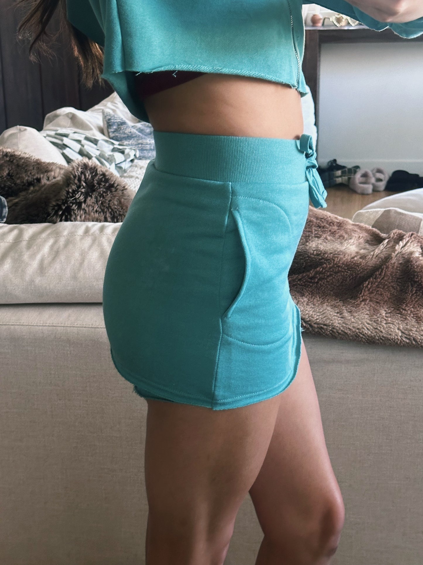 Raw Hem Skort