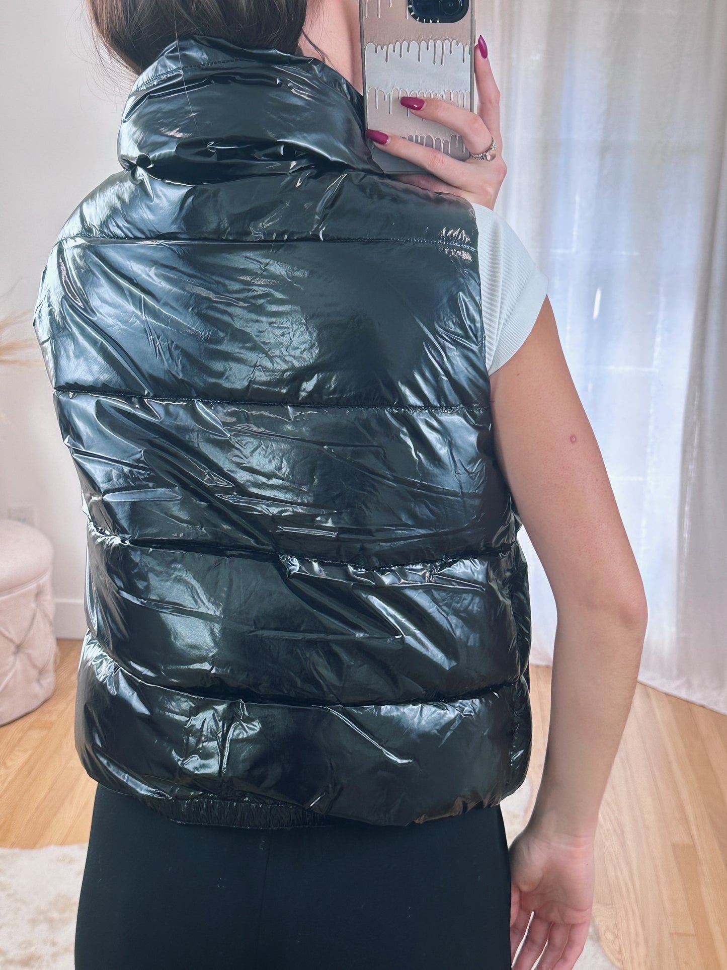 Glossy Puffer Vest