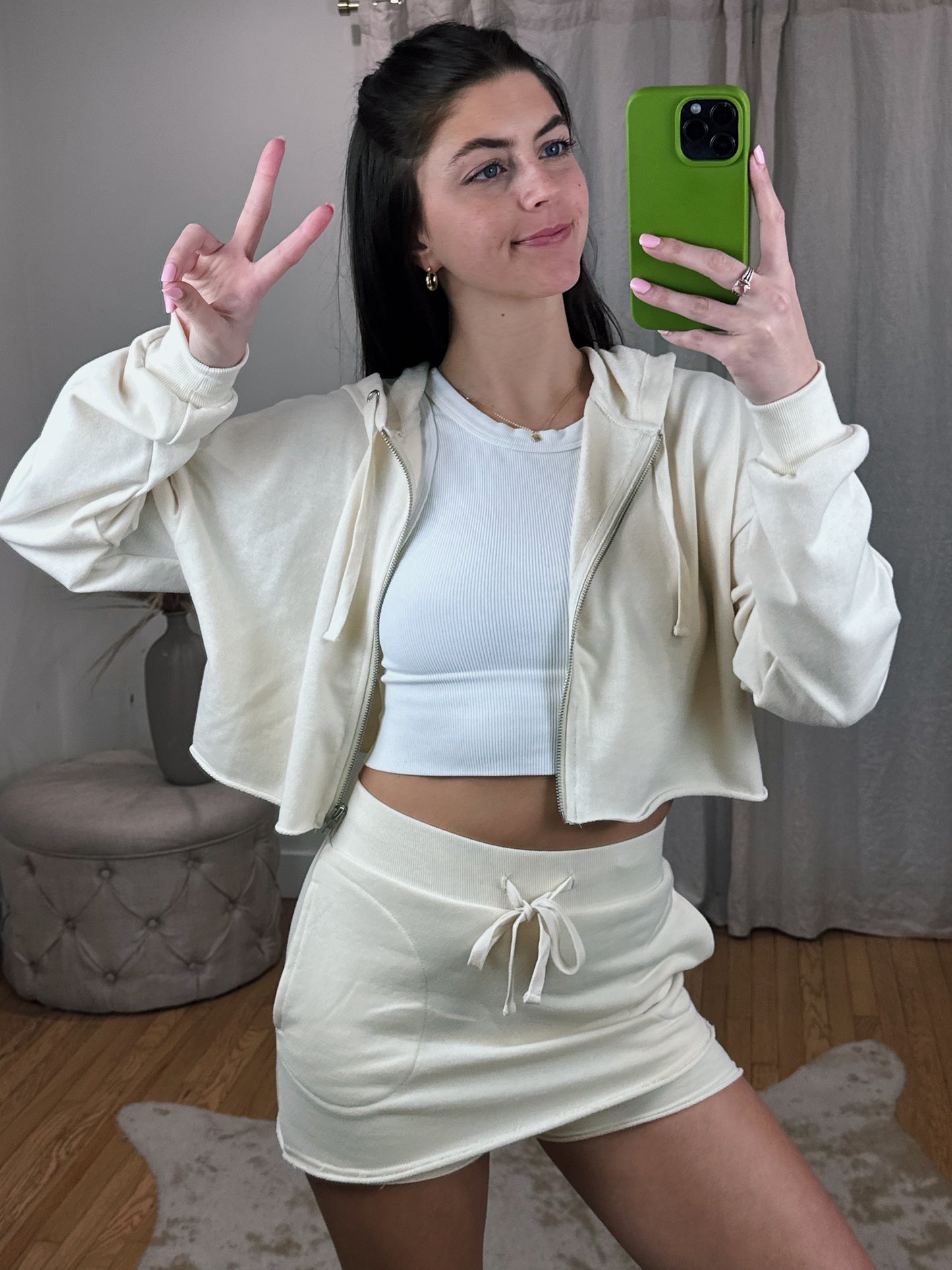 Raw Hem Skort