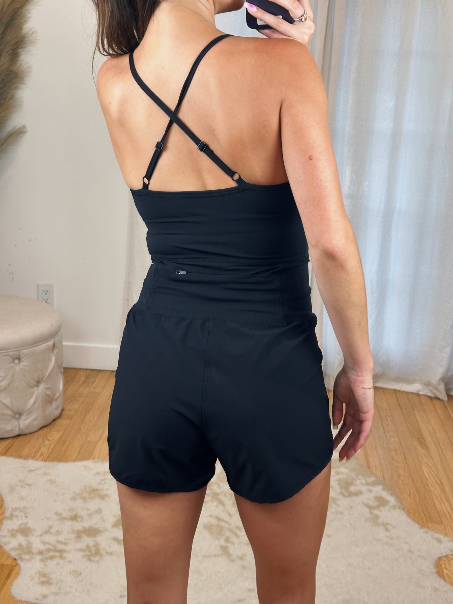 Cross Back Active Romper