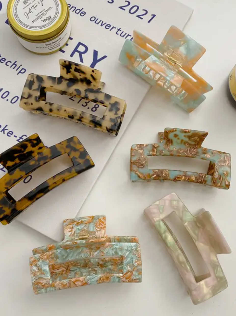 Boxy Hair Clips 4"