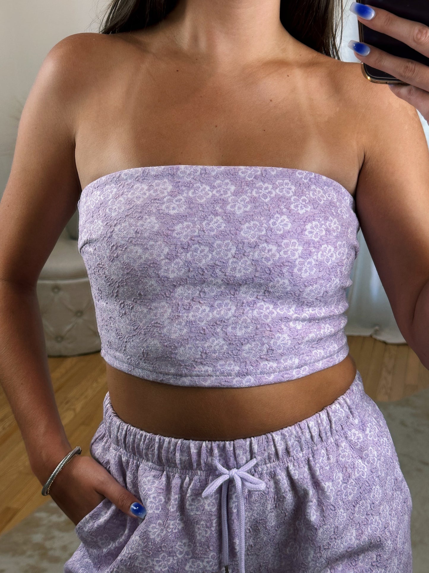 Lilac Shorts Set