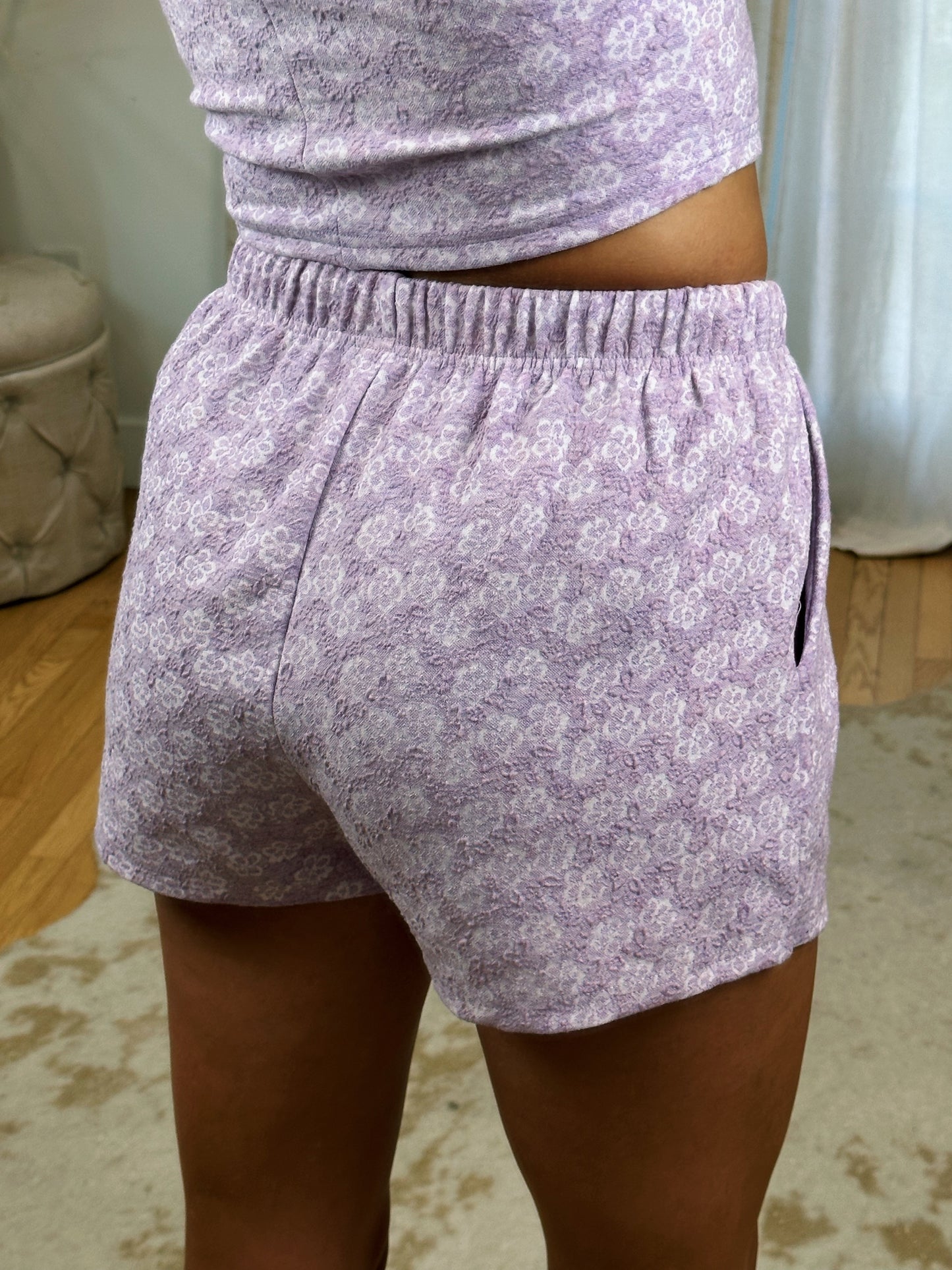 Lilac Shorts Set
