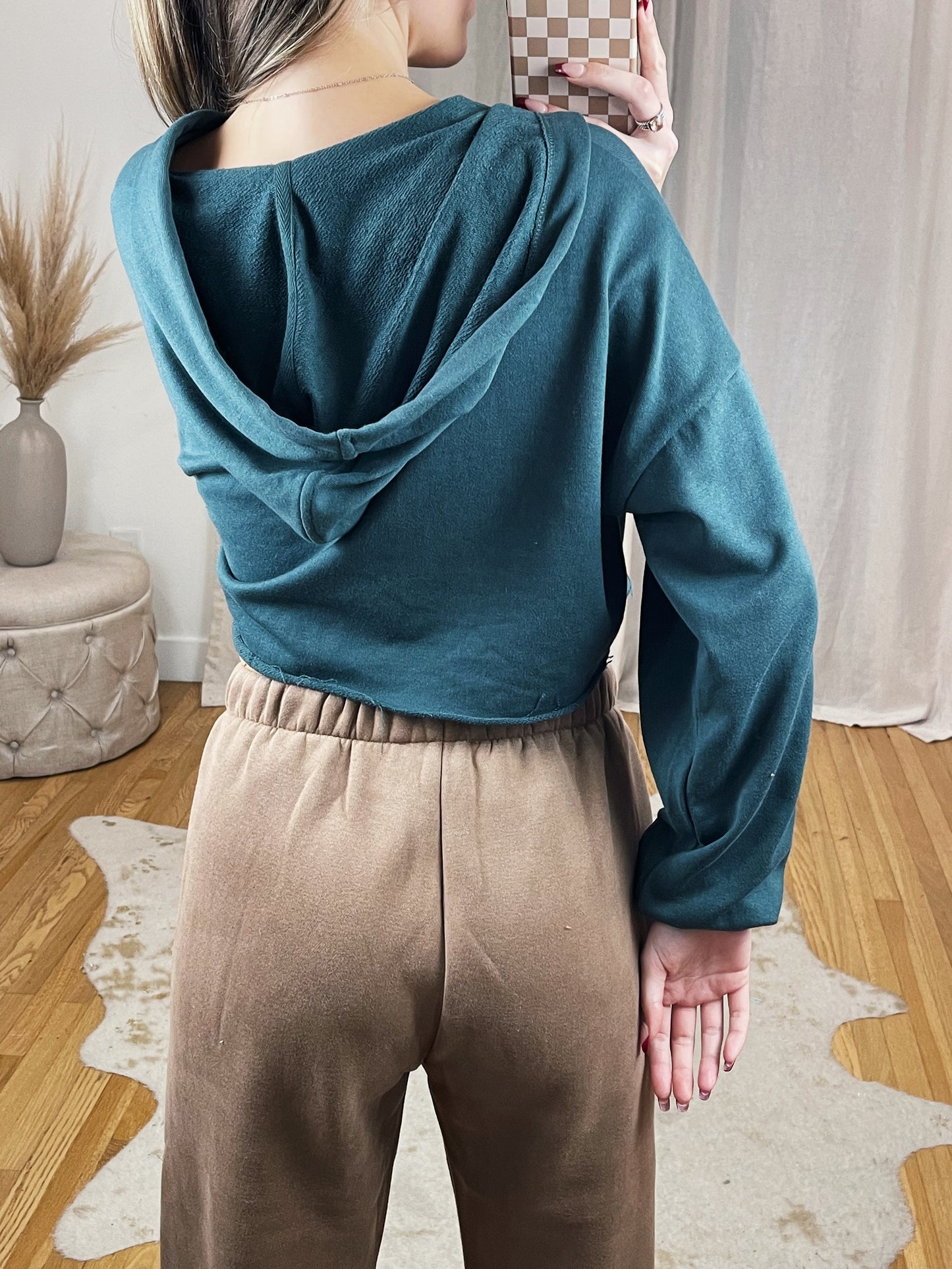 Raw Hem Zip Up