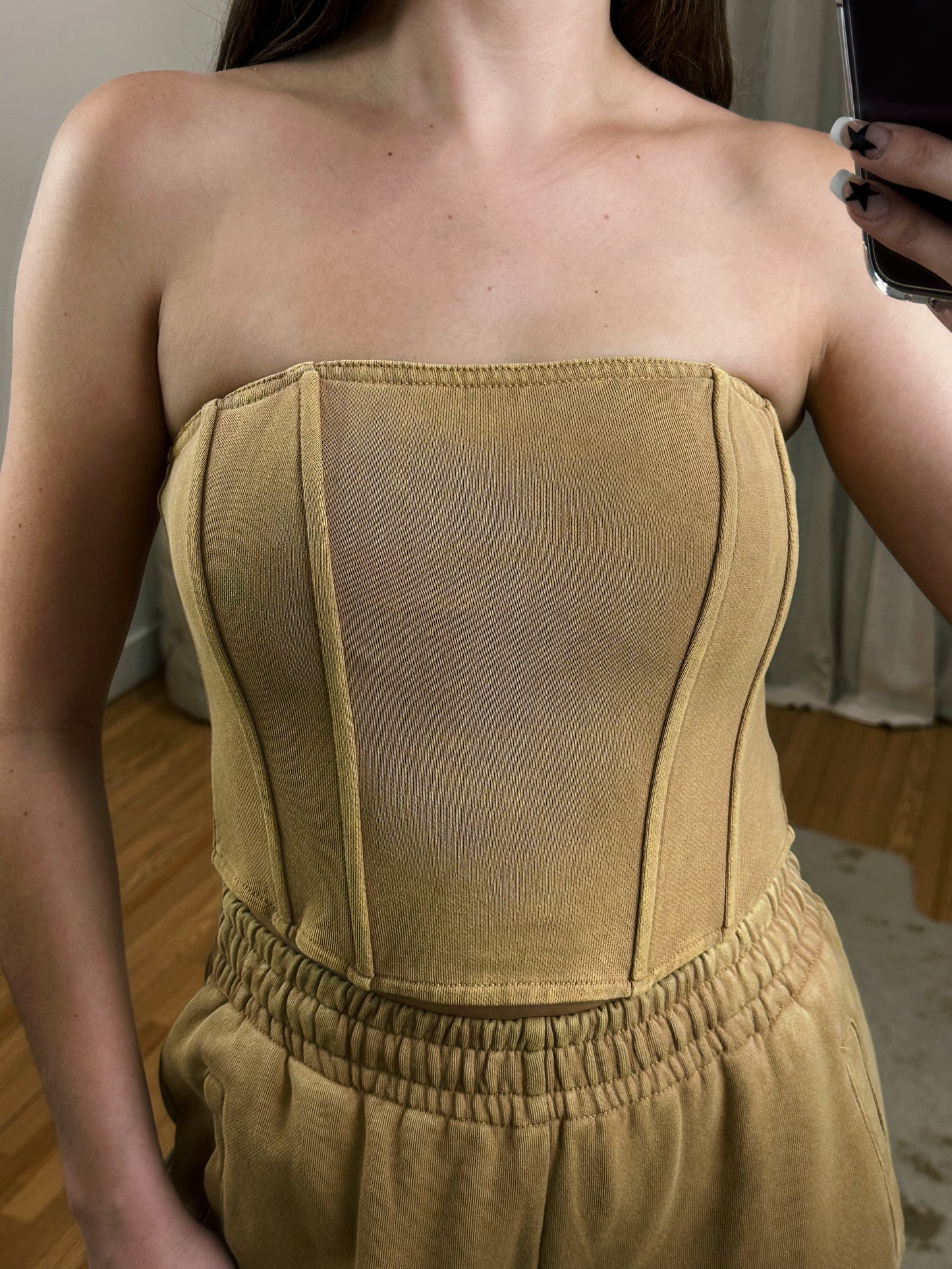 Camel Corset Top