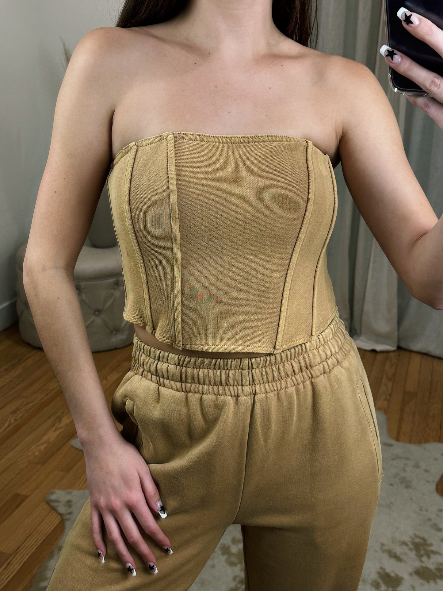 Camel Corset Top