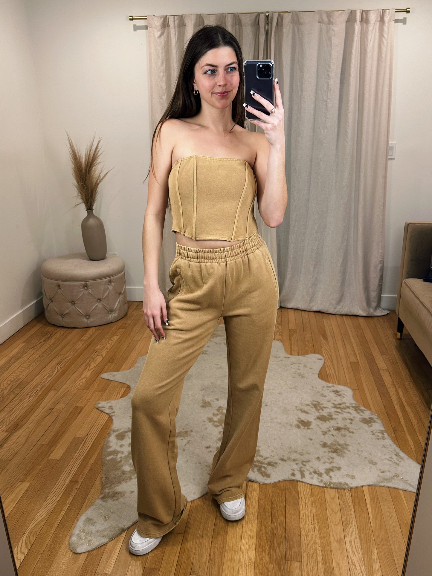 Camel Corset Top