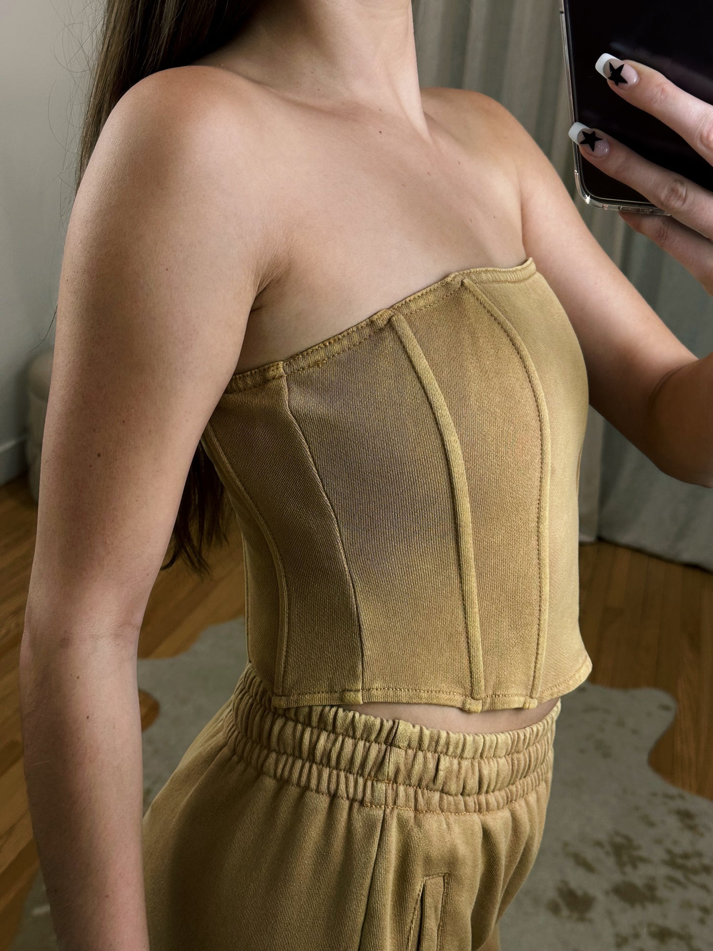 Camel Corset Top