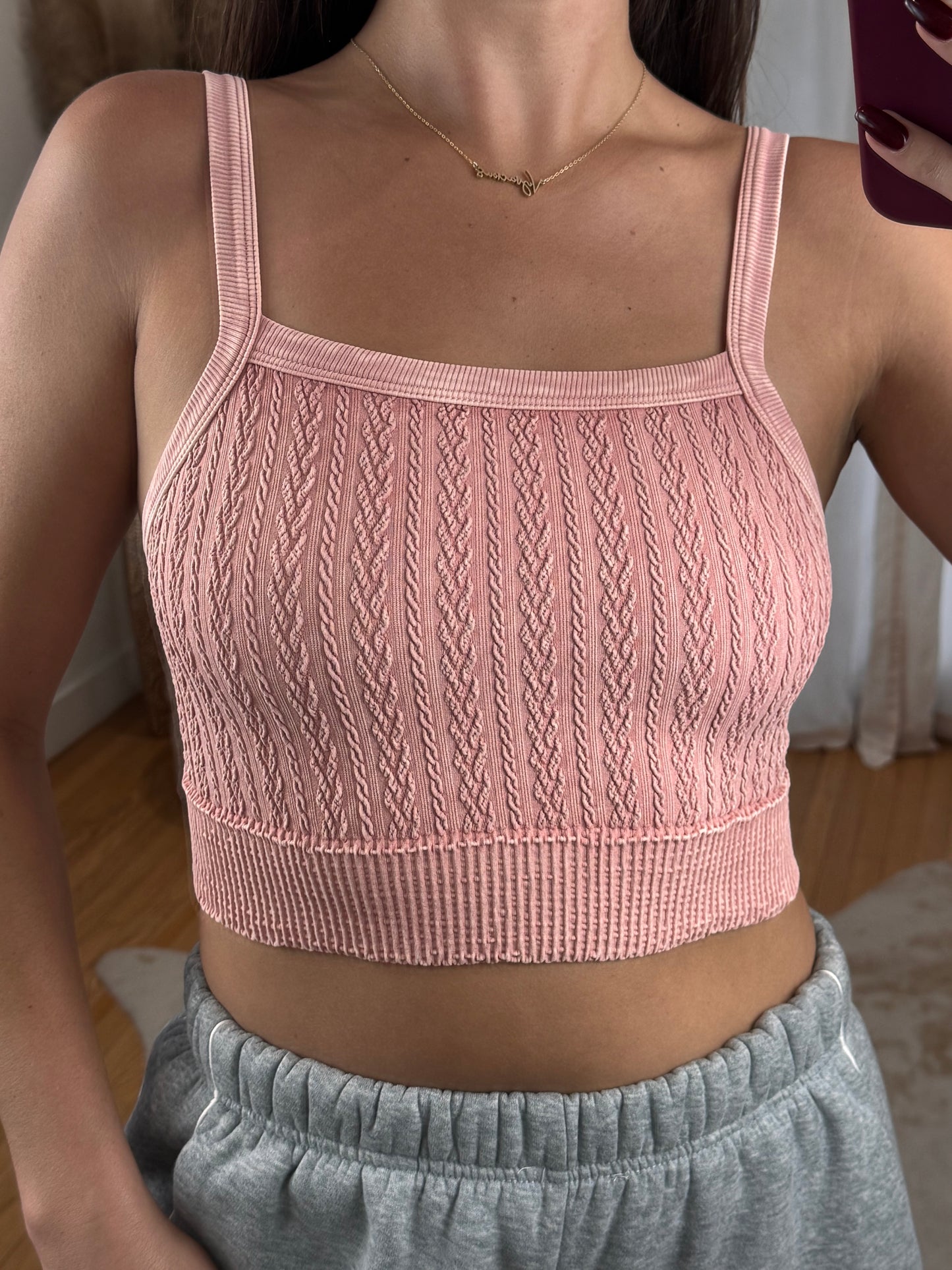 Cable Knit Bralette