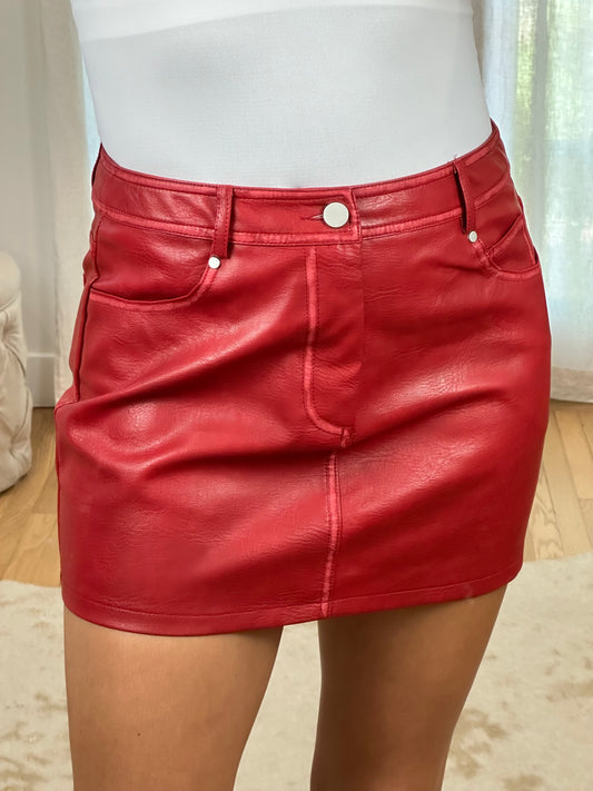 Frankie Leather Skirt