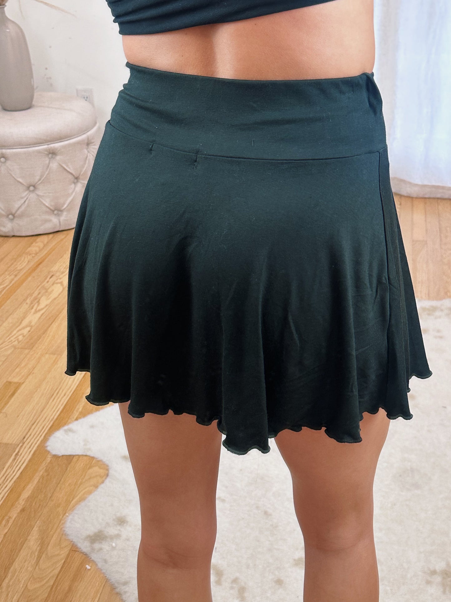 Lettuce Hem Mini Skirt