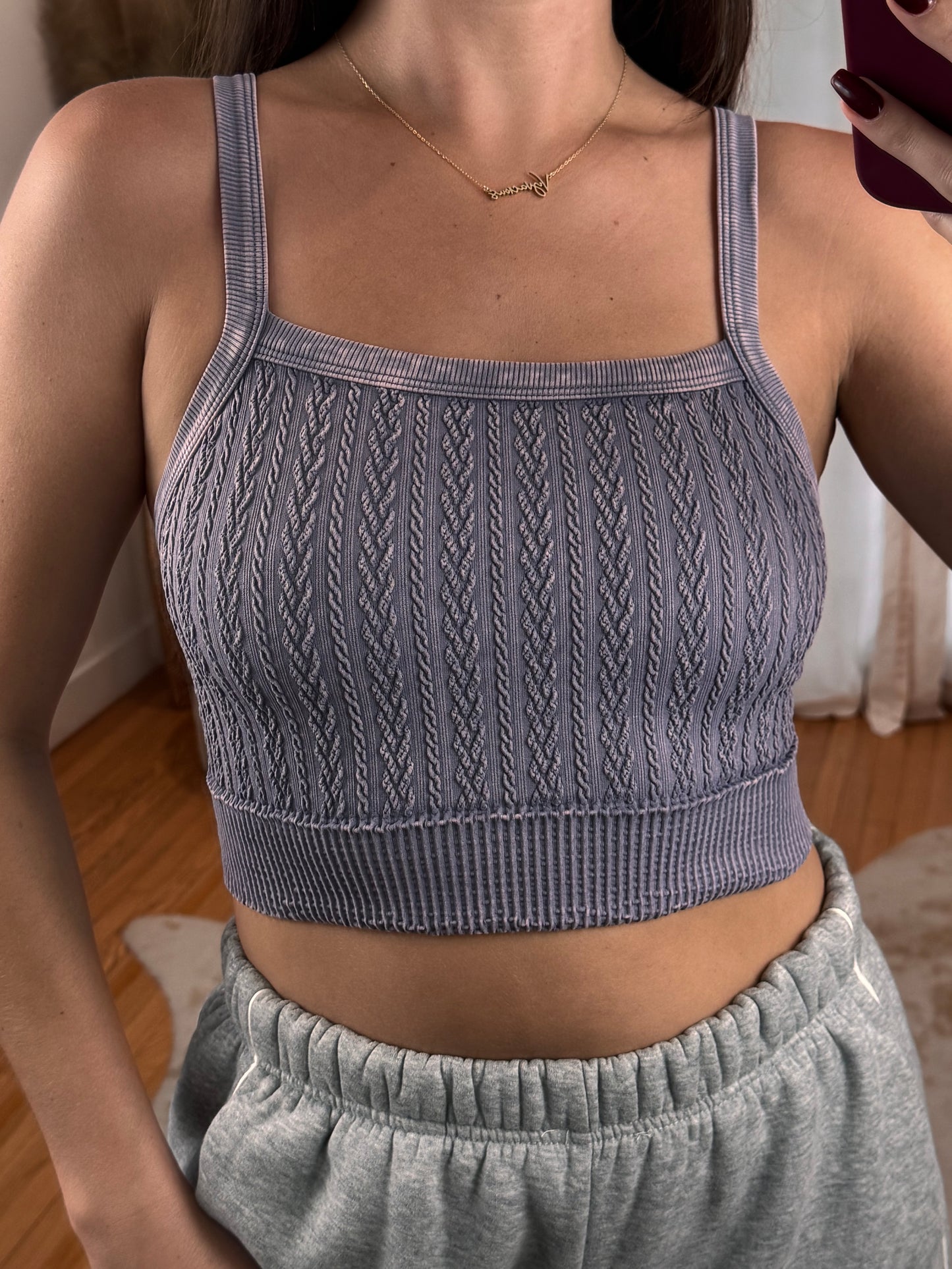 Cable Knit Bralette