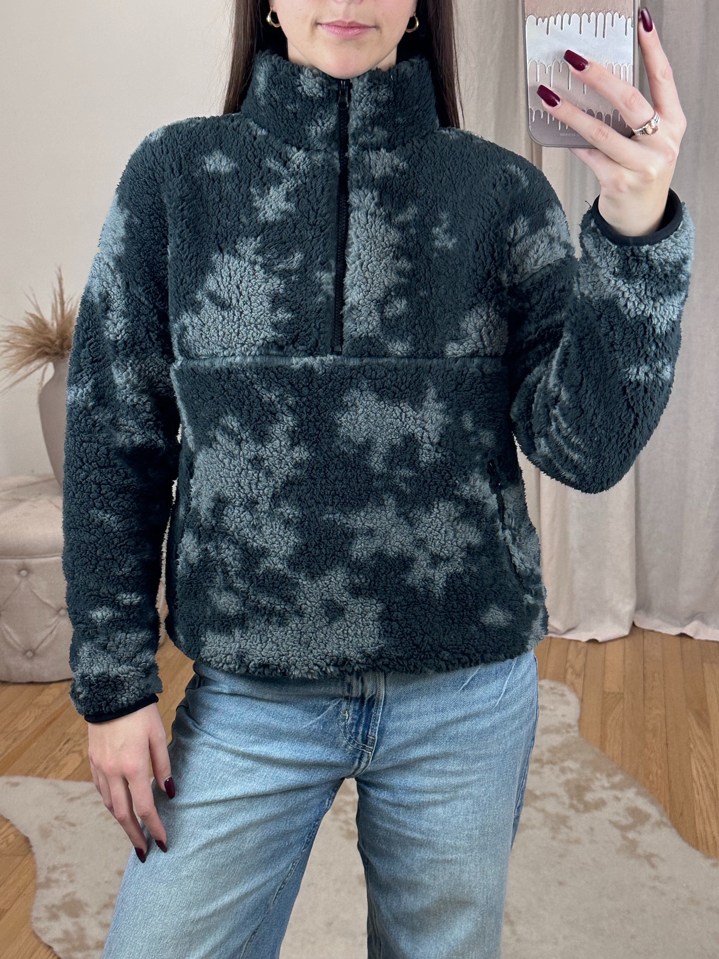 Blue discount sherpa pullover