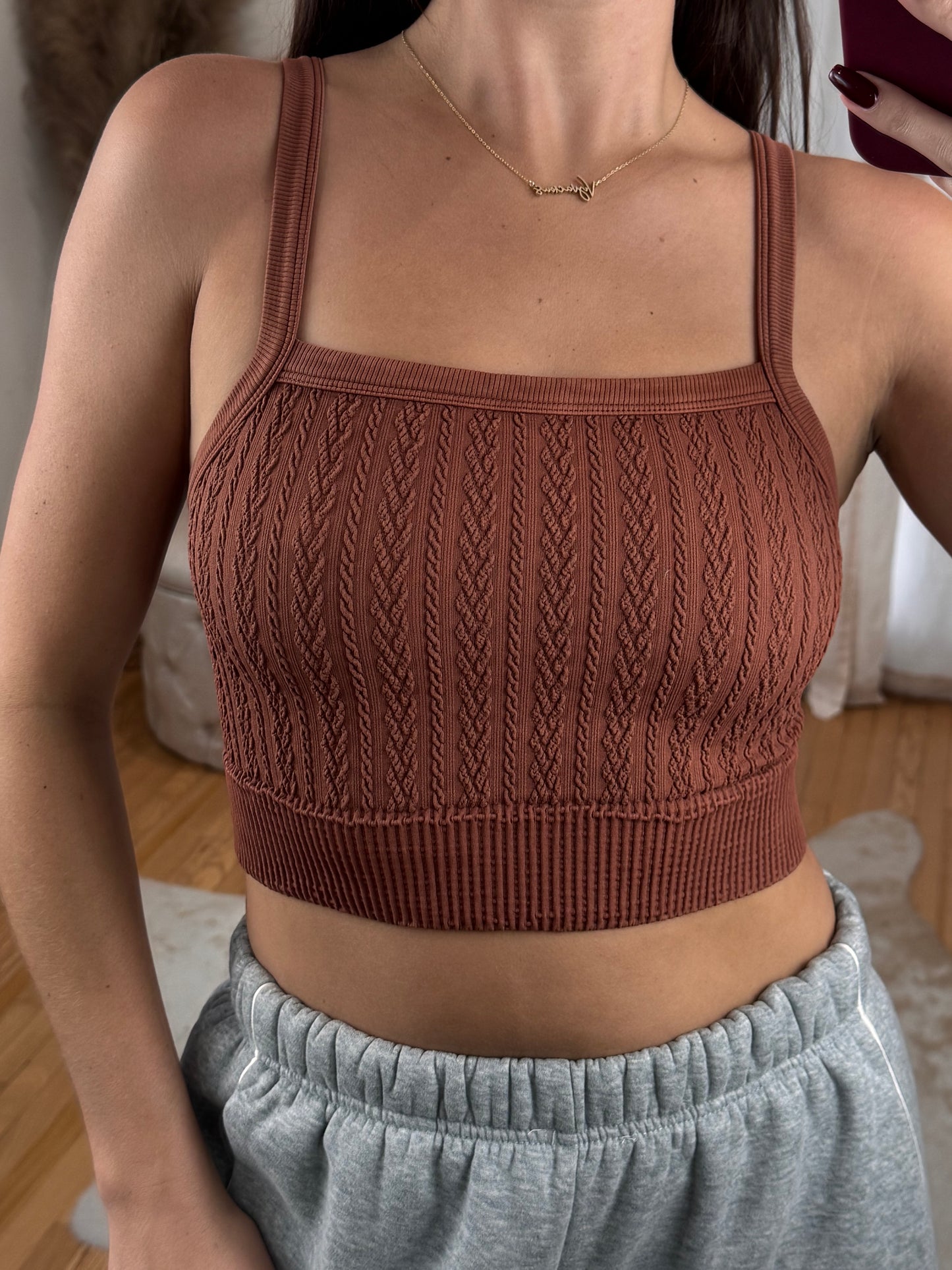 Cable Knit Bralette
