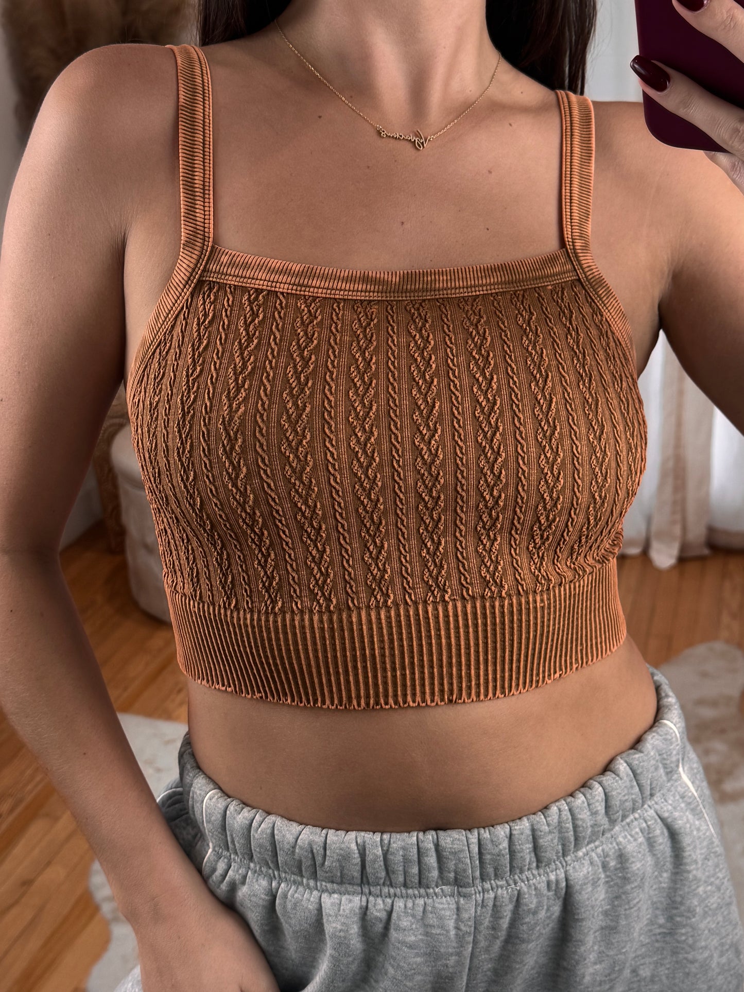 Cable Knit Bralette