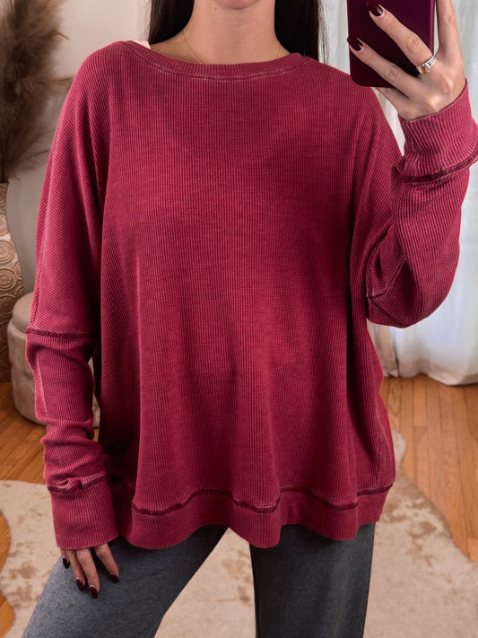 Belgian Waffle Long Sleeve
