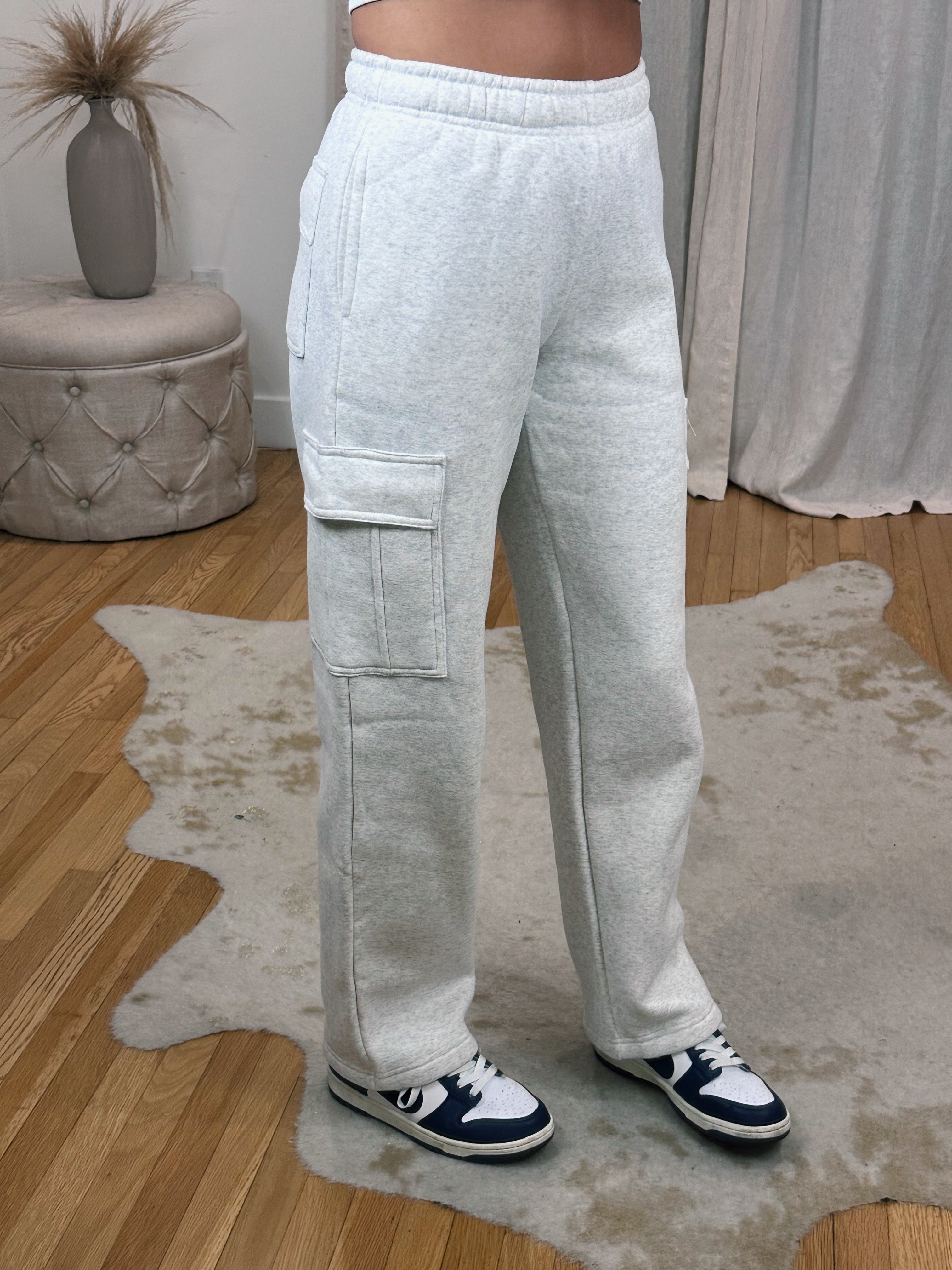 Men's cargo hot sale fleece sweatpant