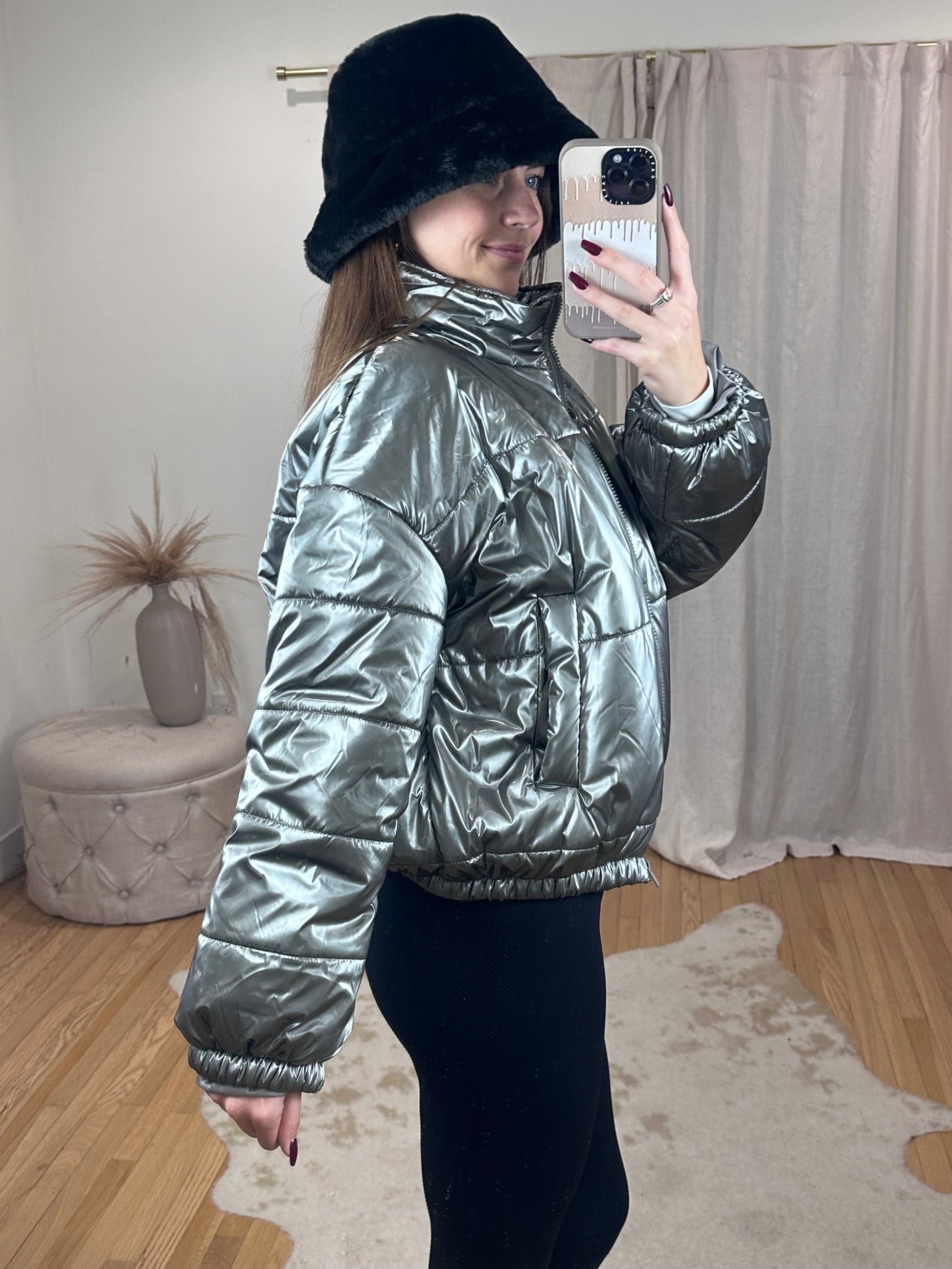 Teal puffer coat hot sale