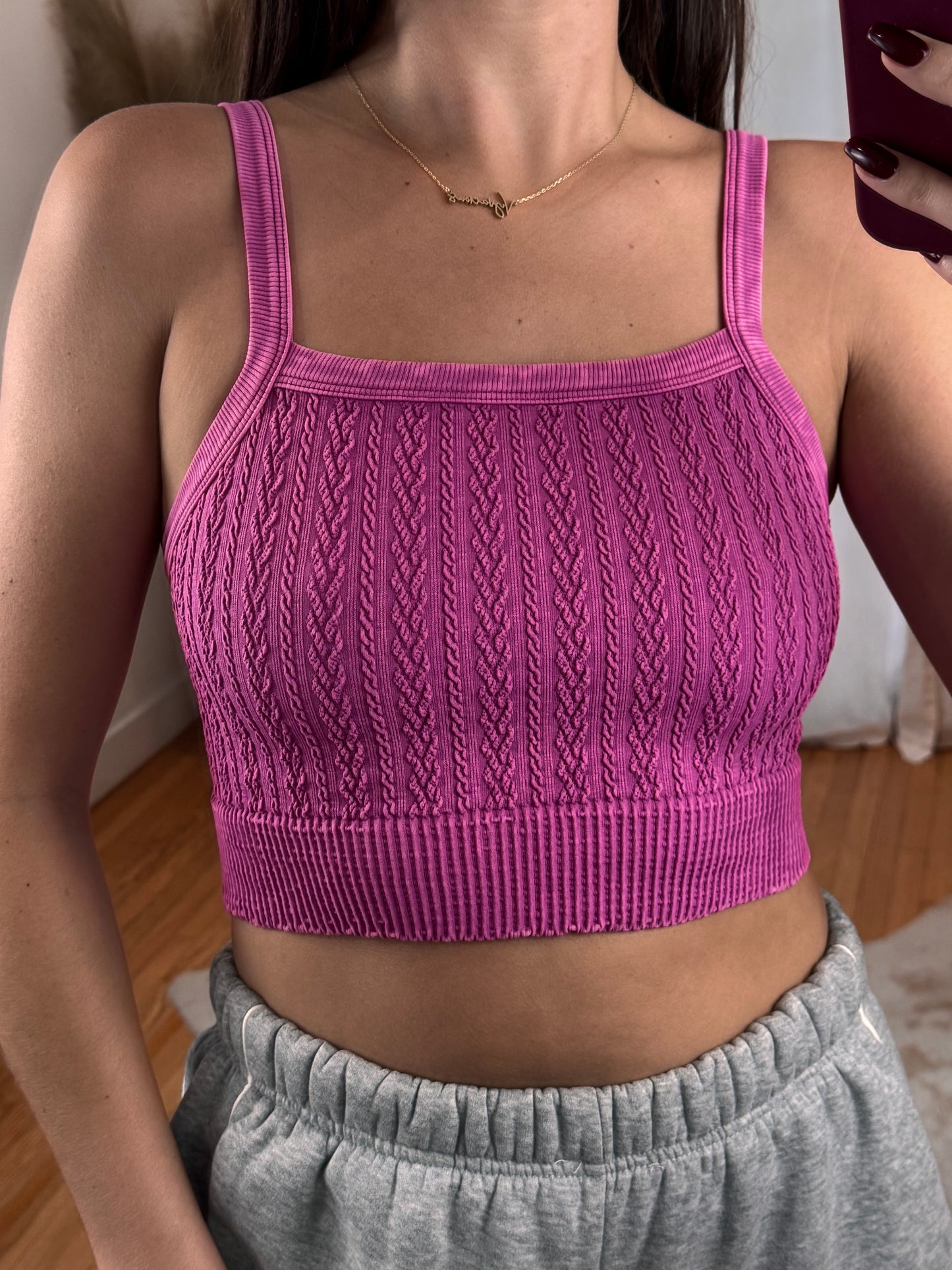 Cable Knit Bralette