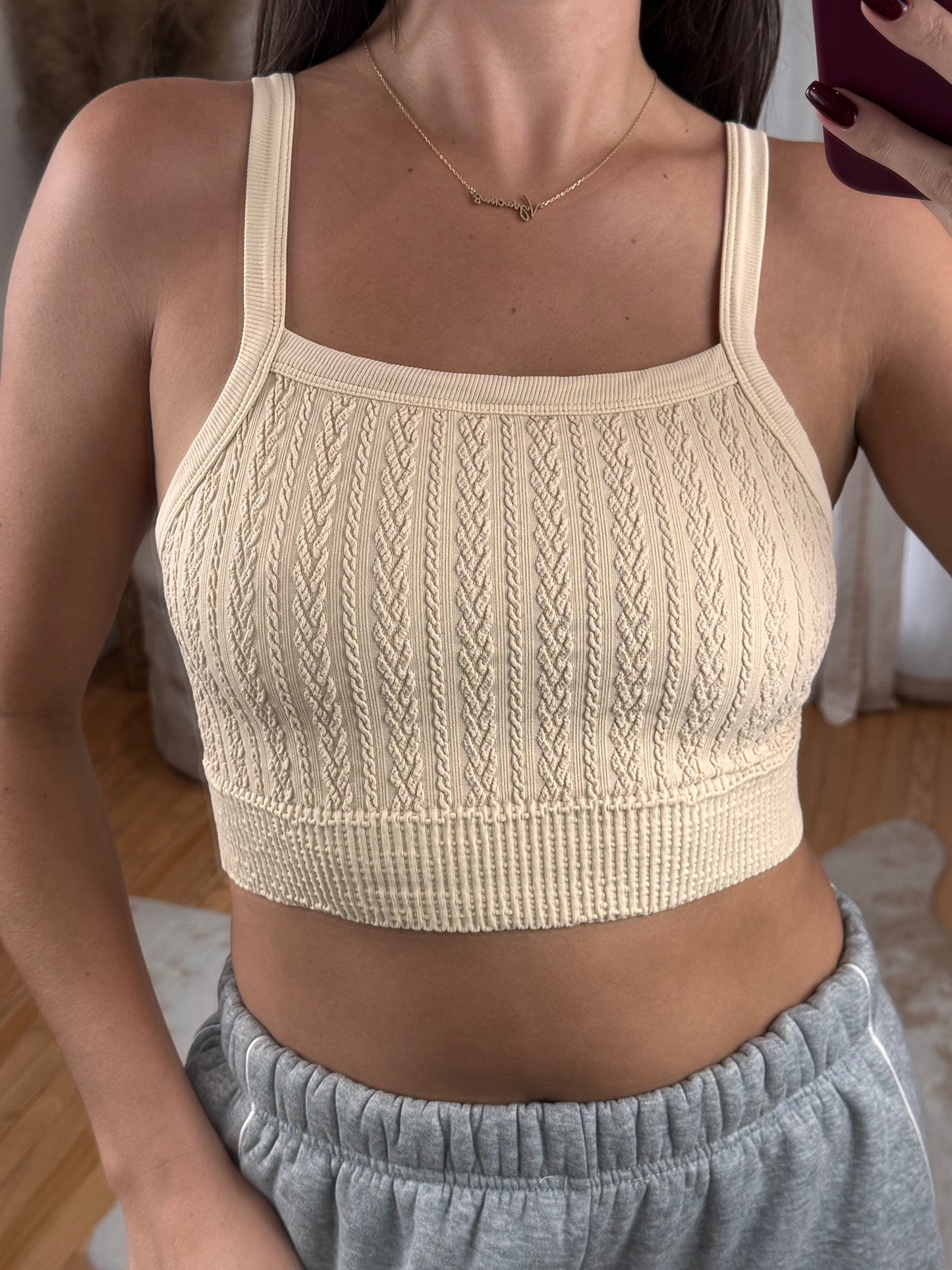 Cable Knit Bralette