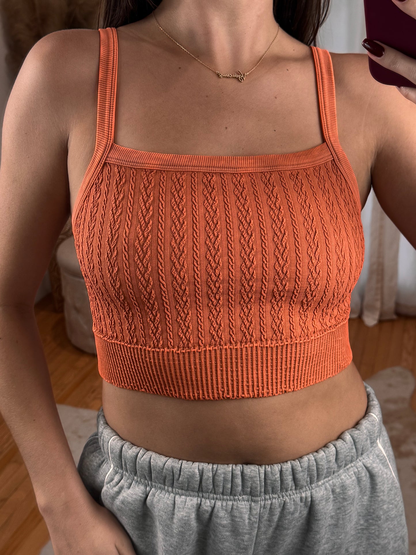 Cable Knit Bralette