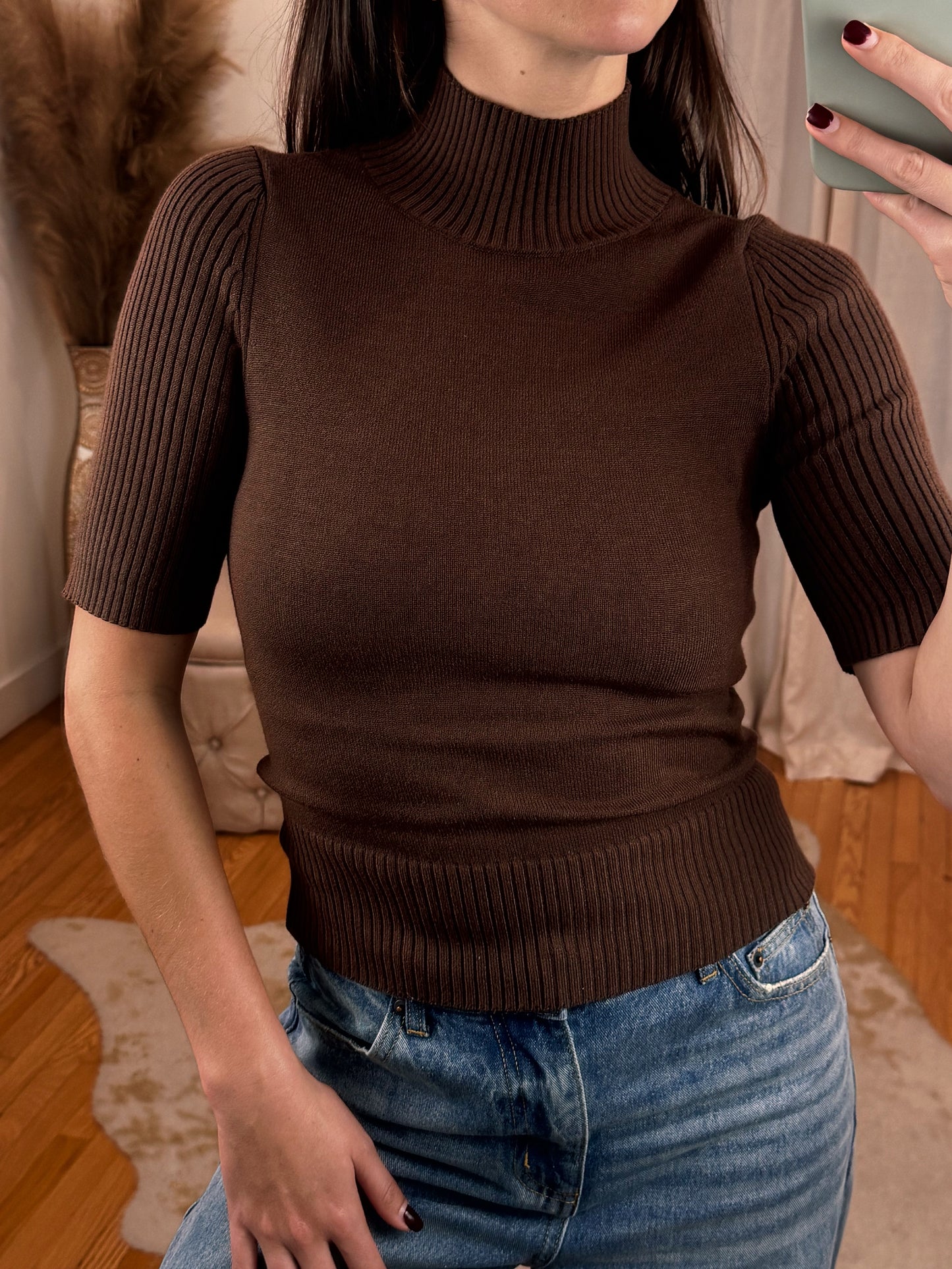 Classy Mock Neck
