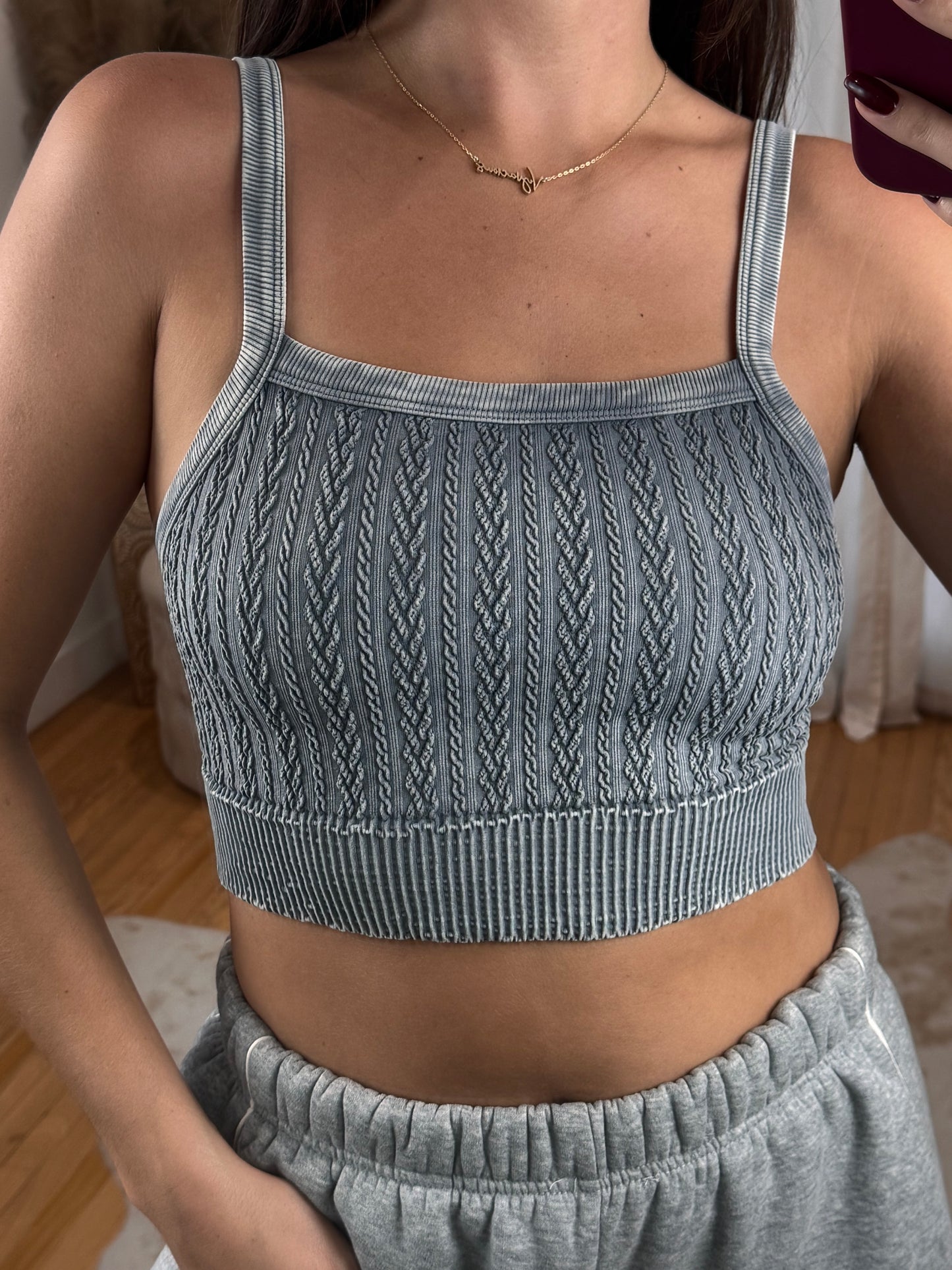 Cable Knit Bralette