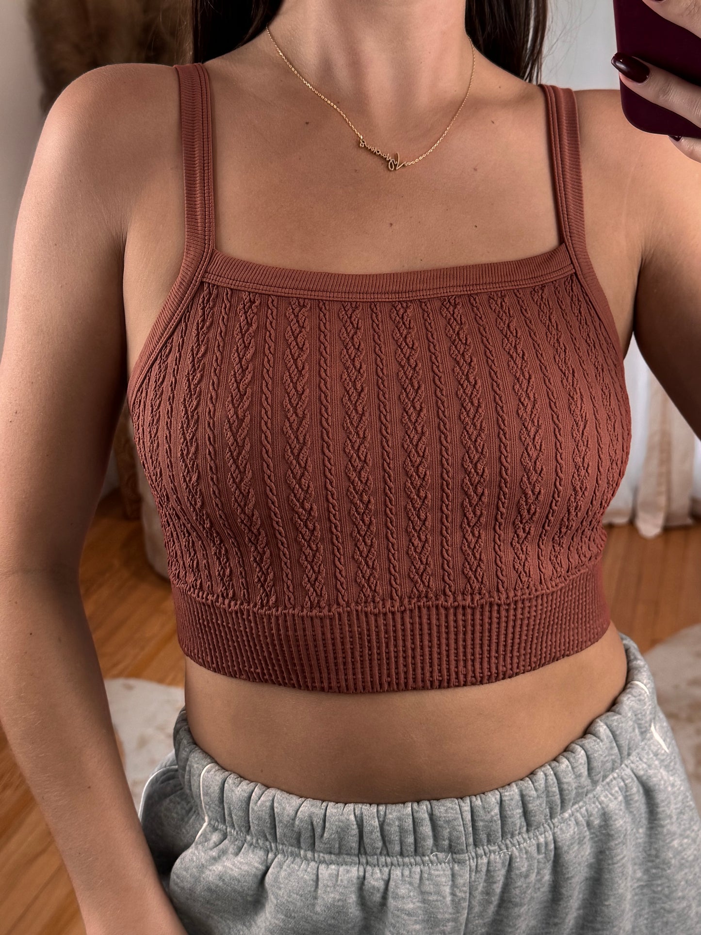 Cable Knit Bralette