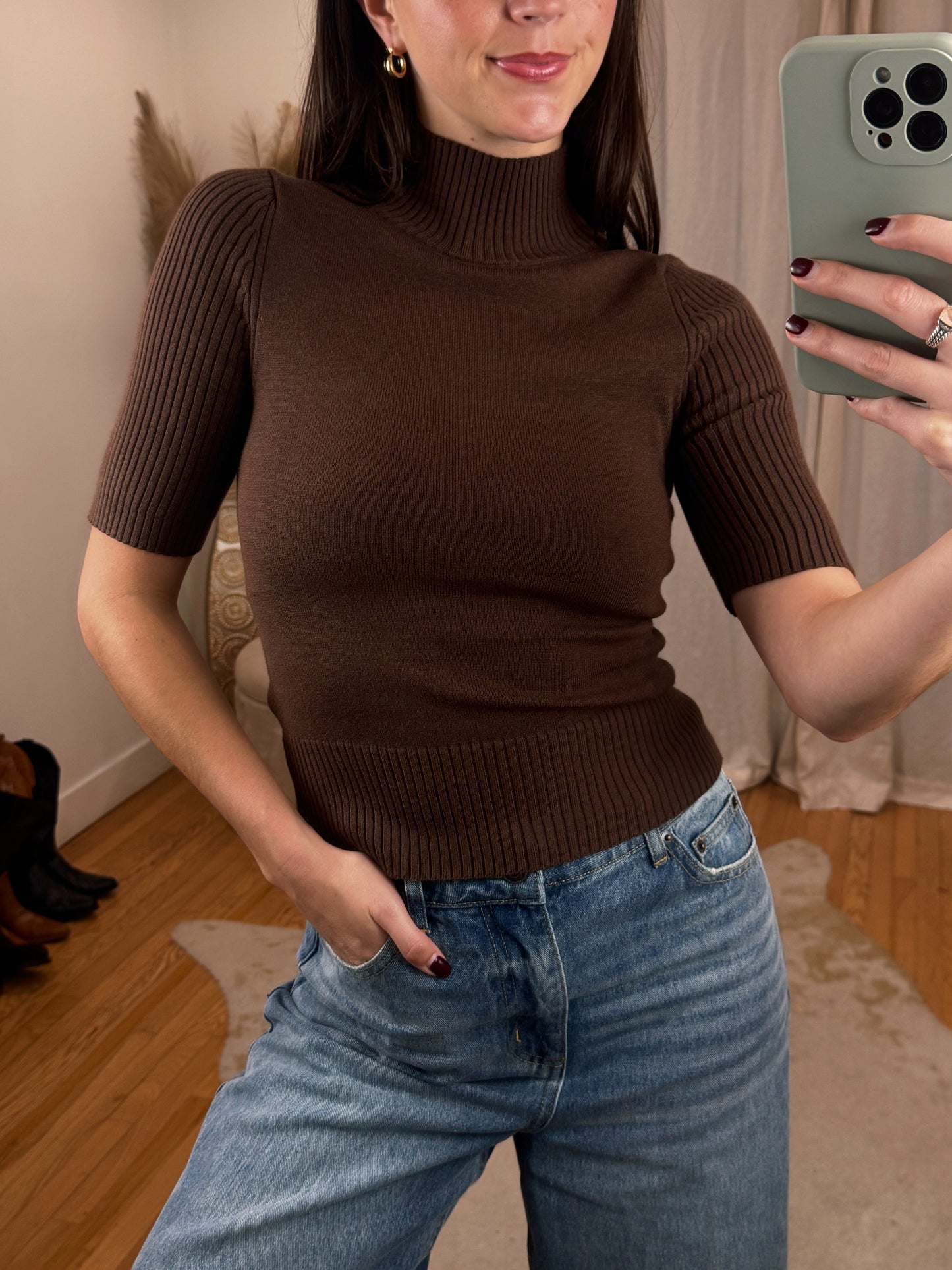 Classy Mock Neck