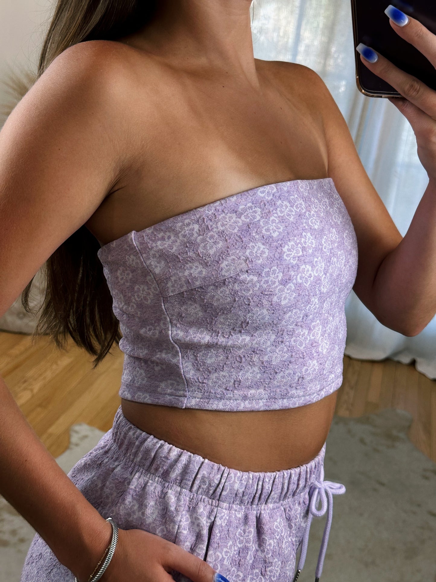 Lilac Shorts Set
